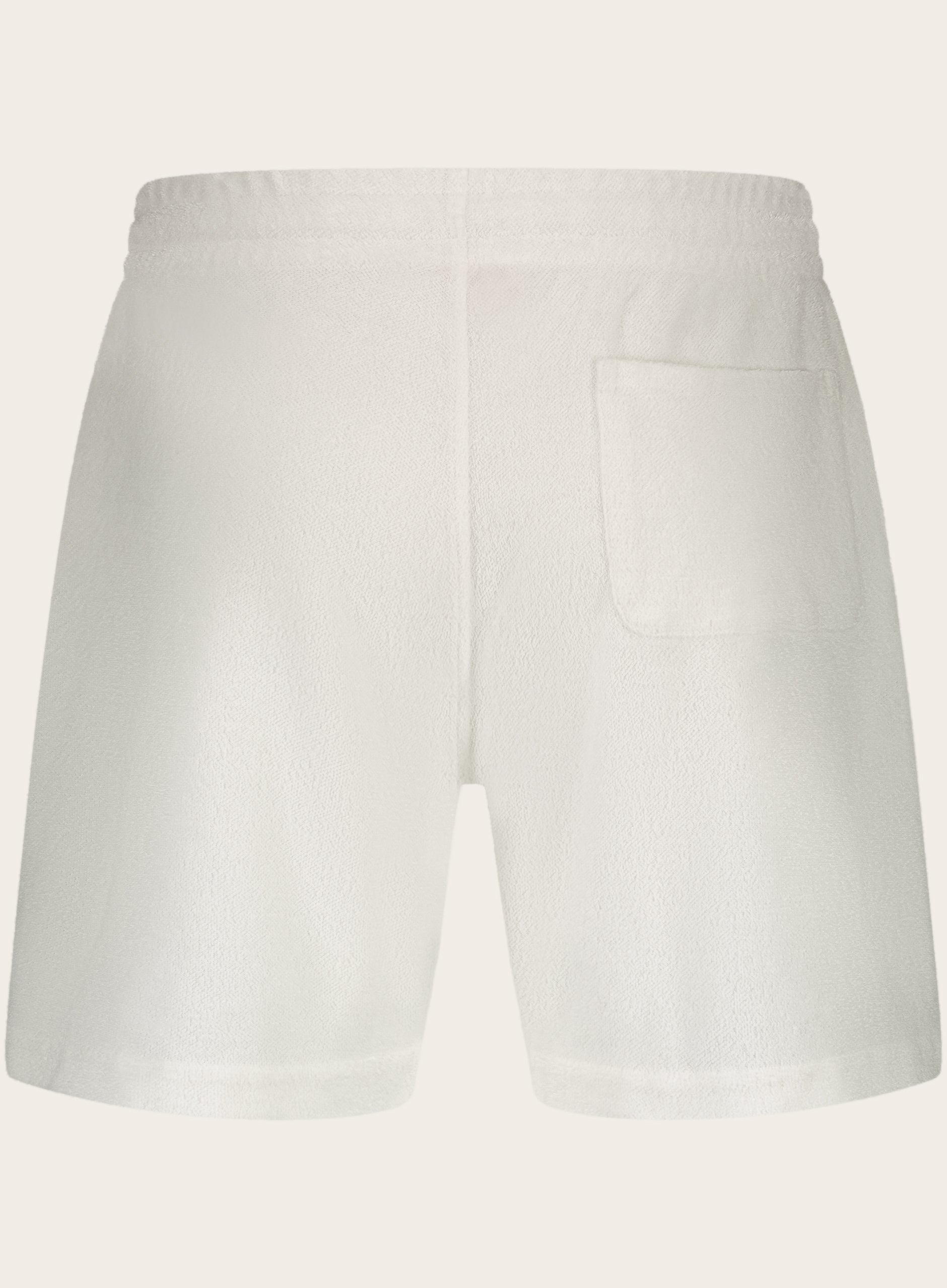 Badstof short van katoen | Wit