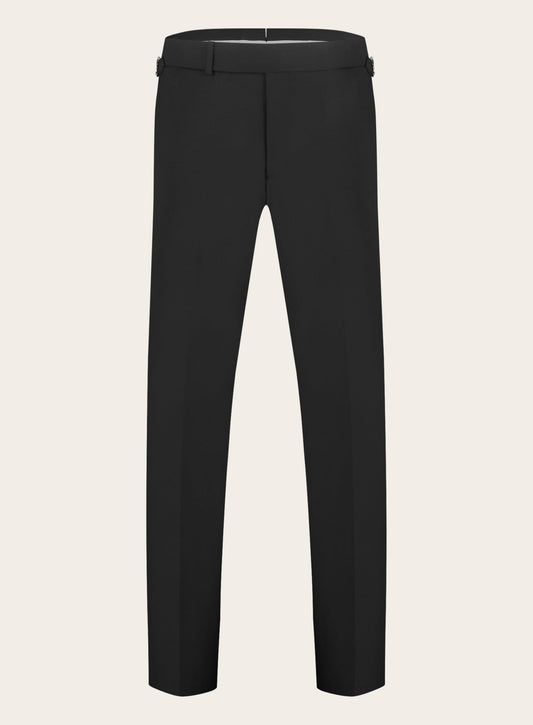 Slim-fit smoking pantalon | Zwart