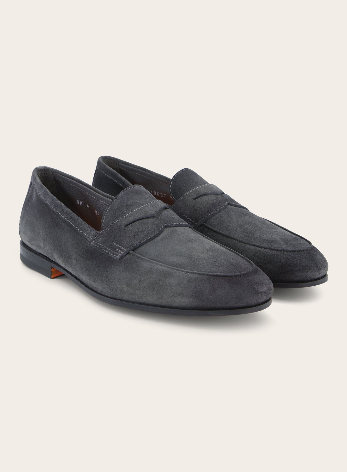 Penny loafers van suède | Grijs