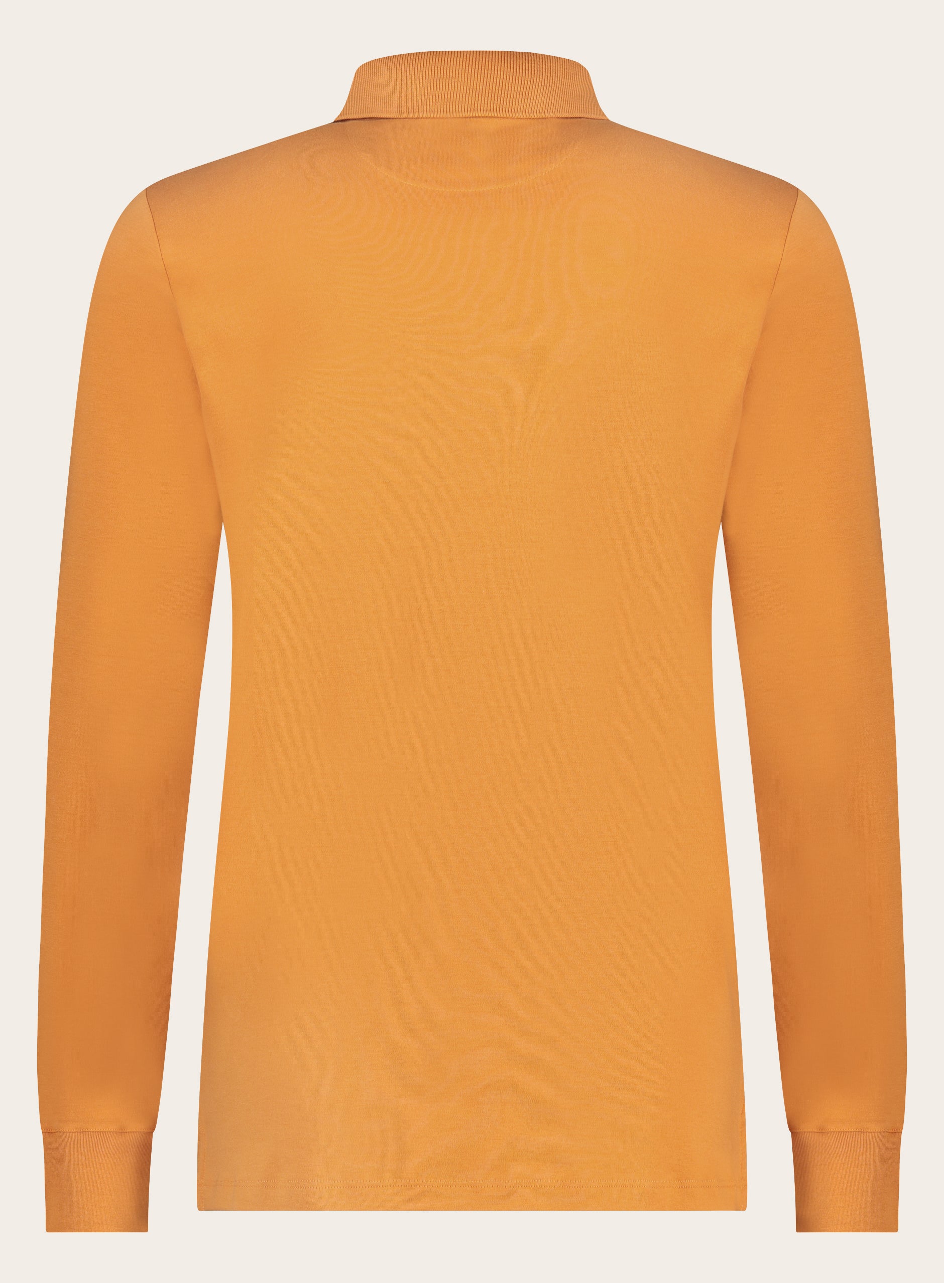 Slim-fit lange mouwen polo | Oranje