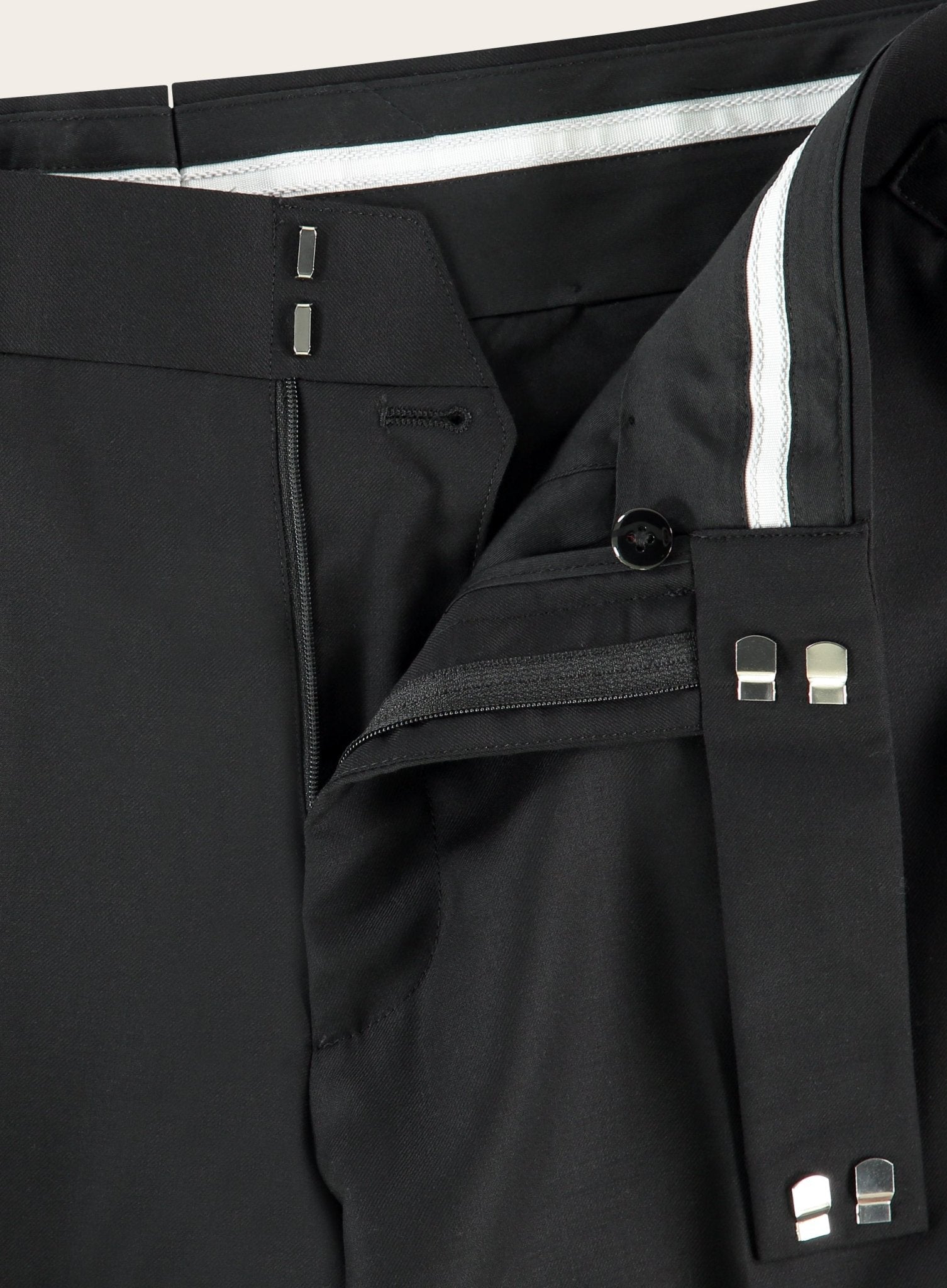 Slim-fit smoking pantalon | FULL_WIDTH | Zwart
