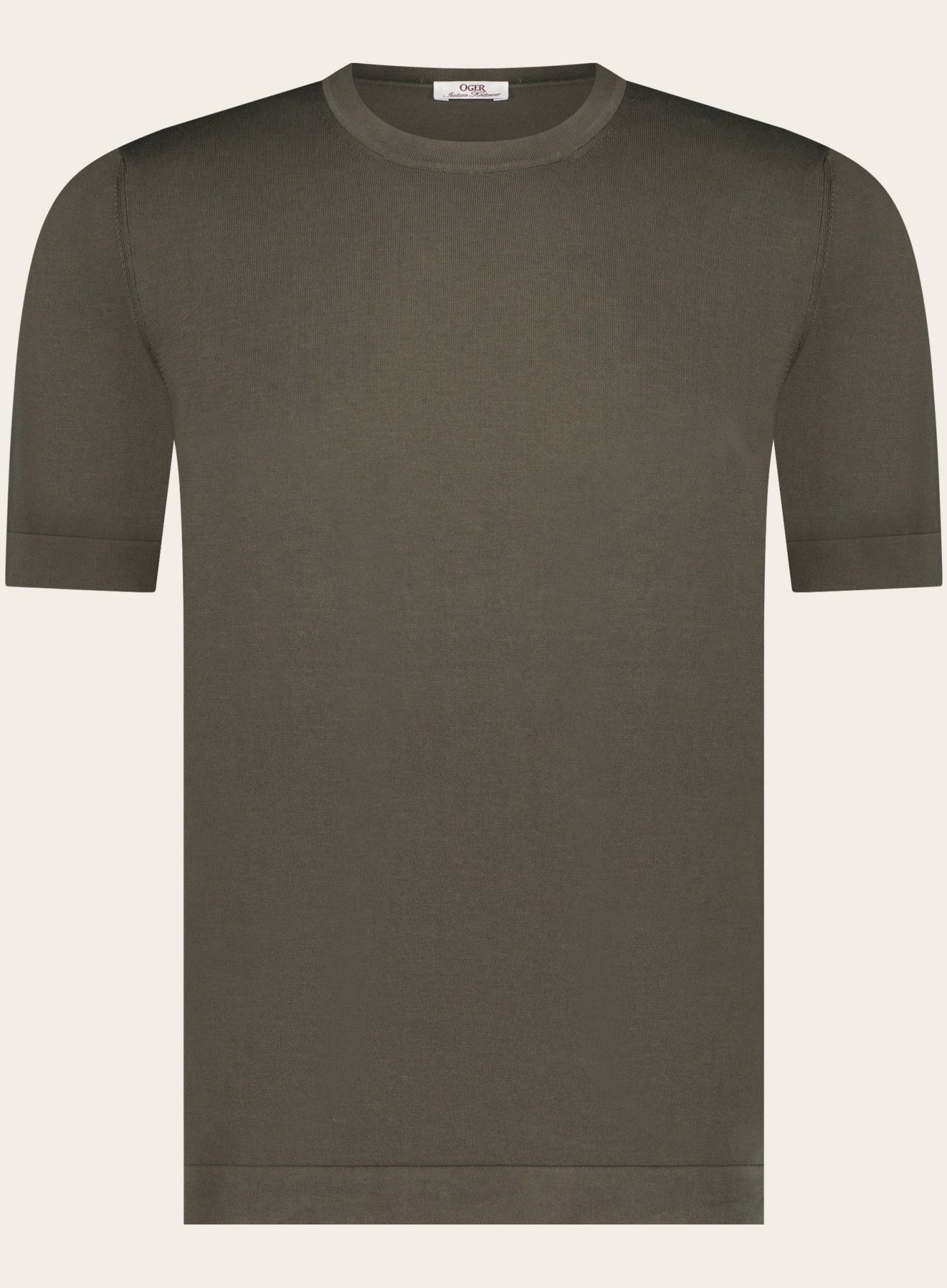 Slim-fit T-shirt | LEGER GROEN