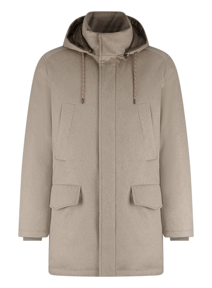 Parka met donsvulling en capuchon | Beige