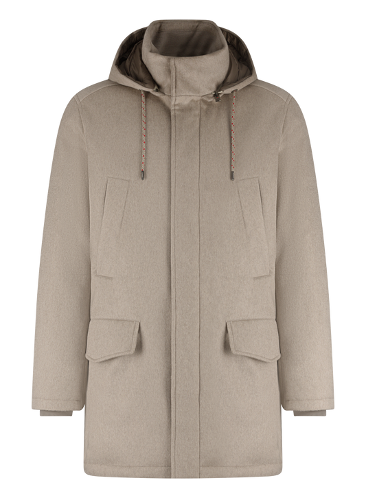 Parka met donsvulling en capuchon | Beige