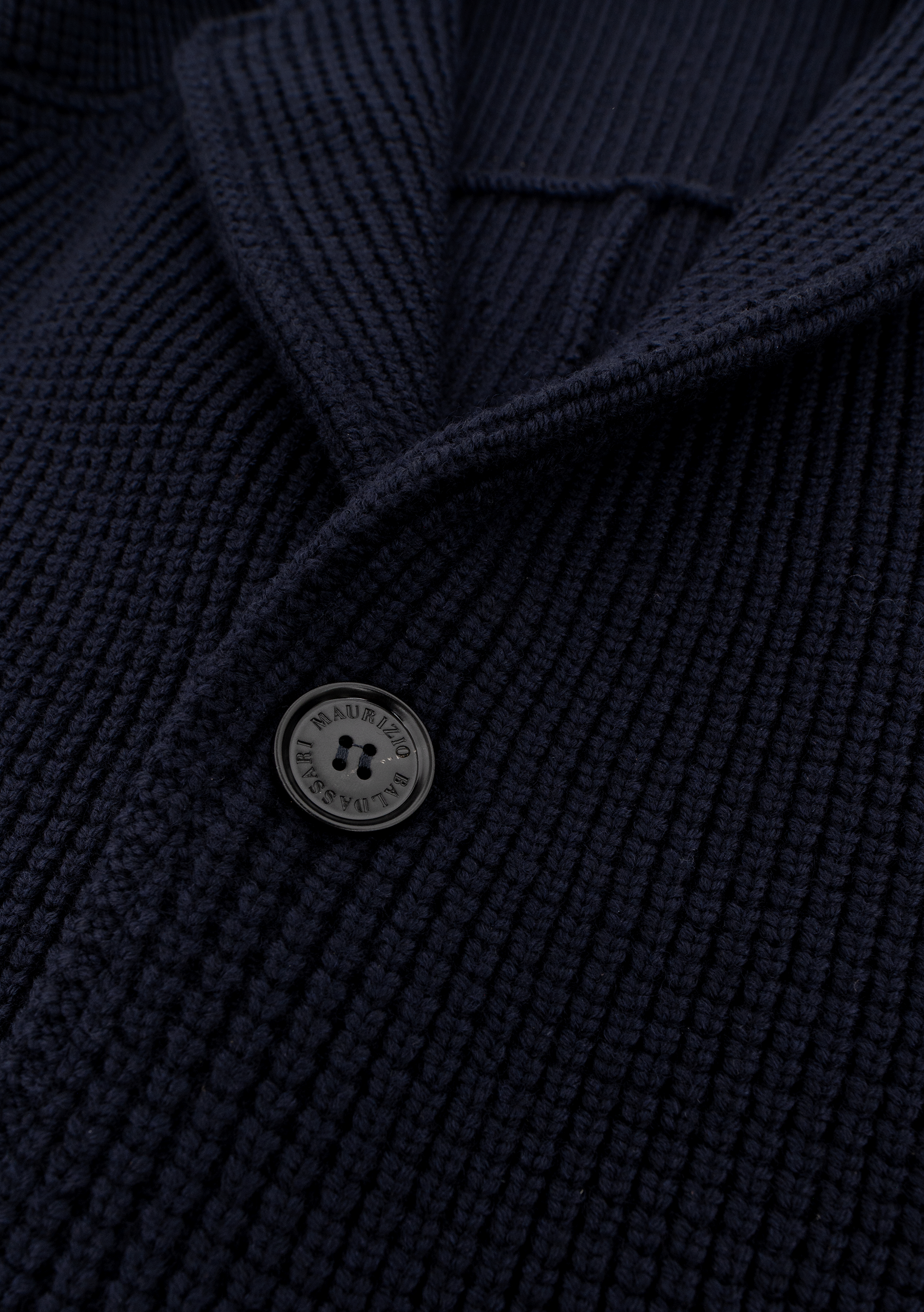 Knitted cardigan van scheerwol | FULL_WIDTH | BLUE NAVY