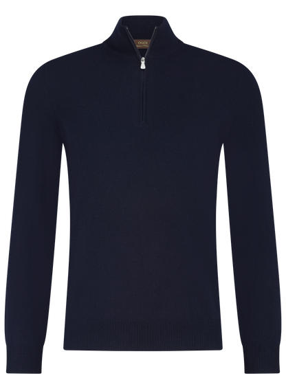 Half-zip trui van wol | BLUE NAVY