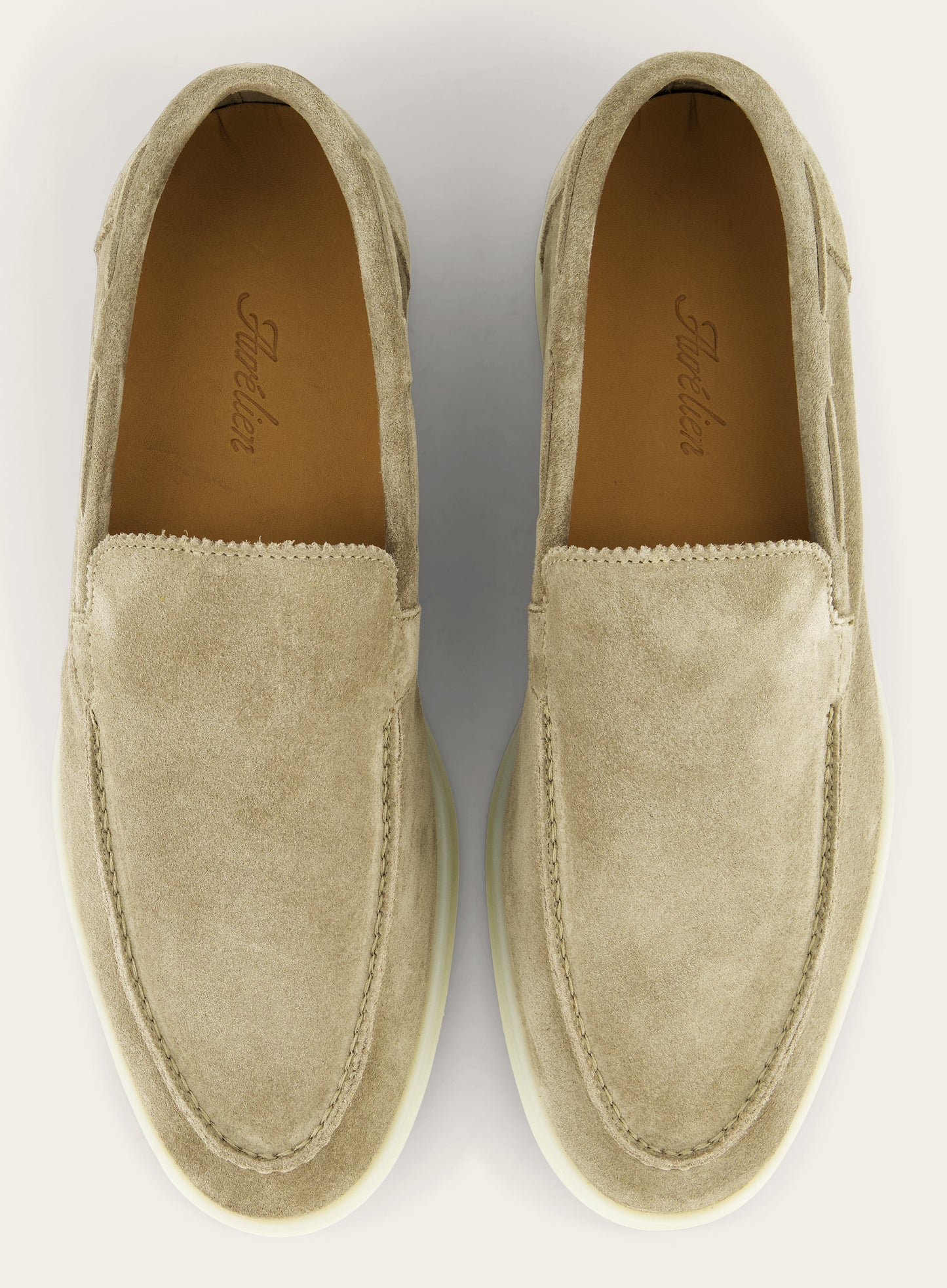 Loafers van suède | TAUPE