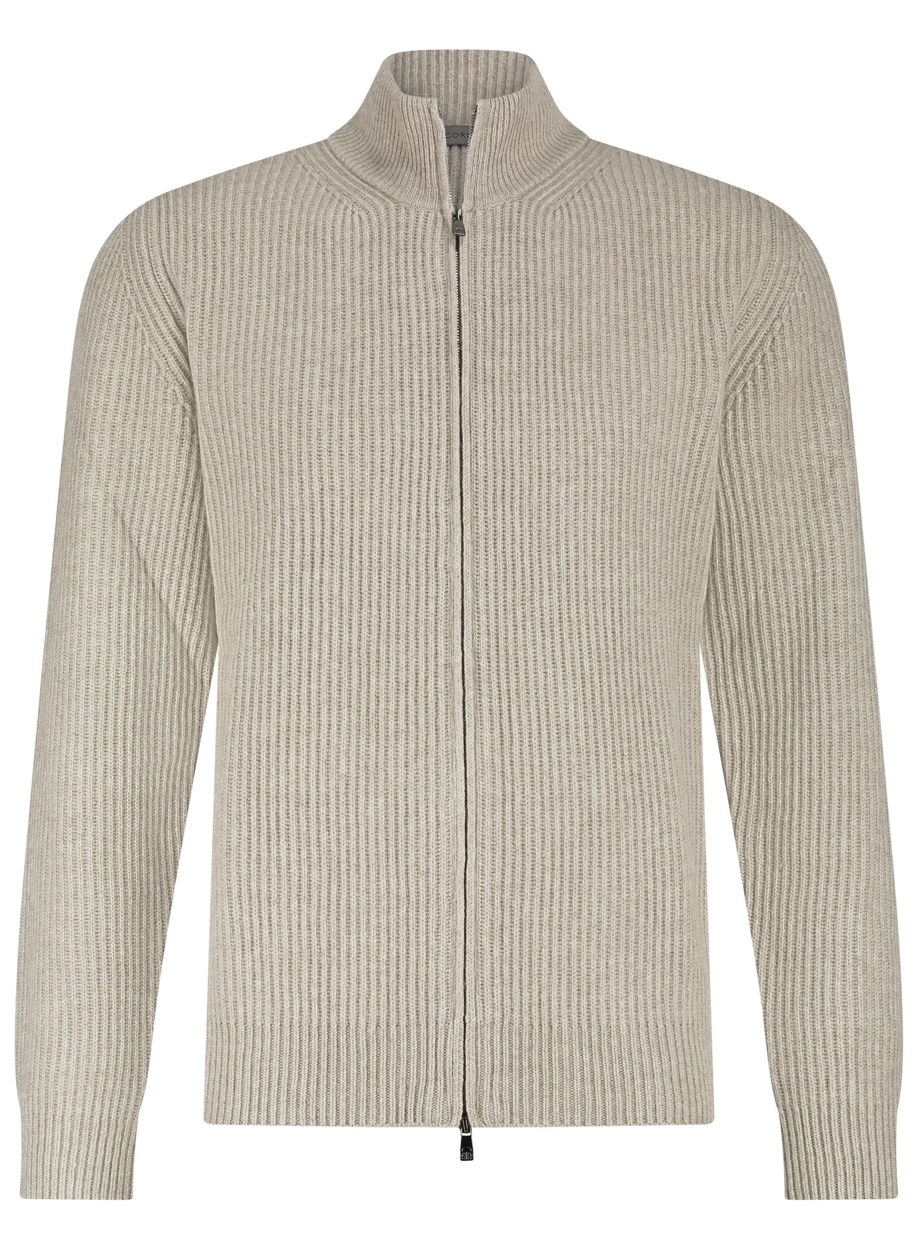Ritsvest van wol en cashmere | Beige