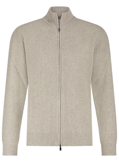 Ritsvest van wol en cashmere | Beige