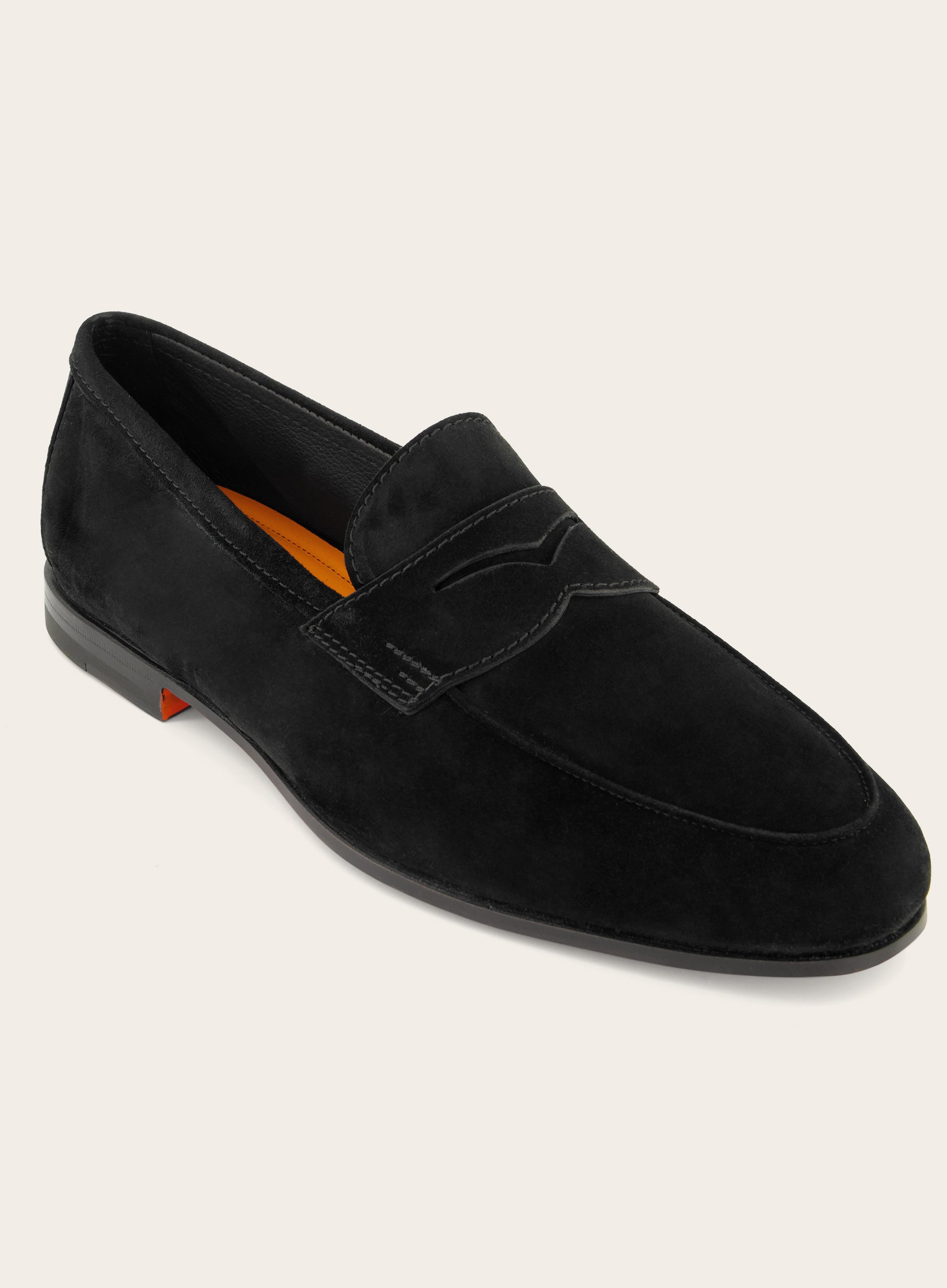 Penny loafers van suède | Zwart