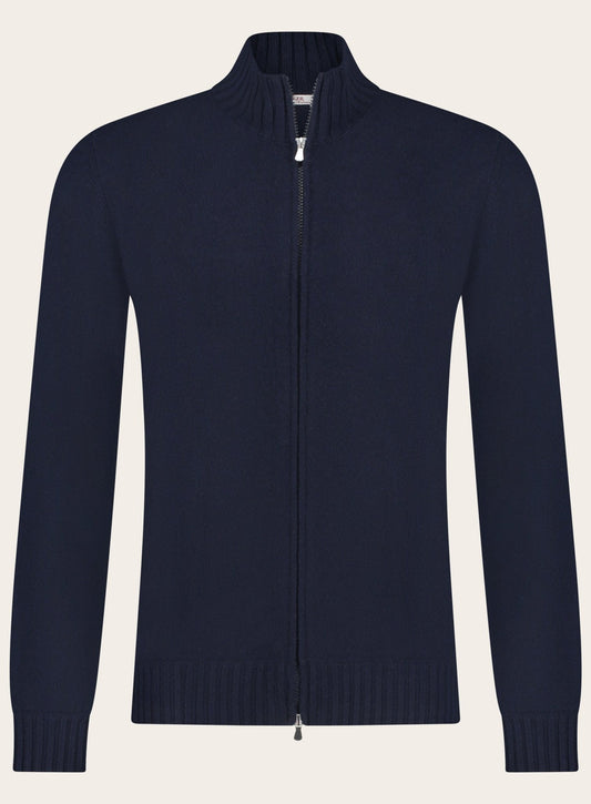 Ritsvest van cashmere | BLUE NAVY