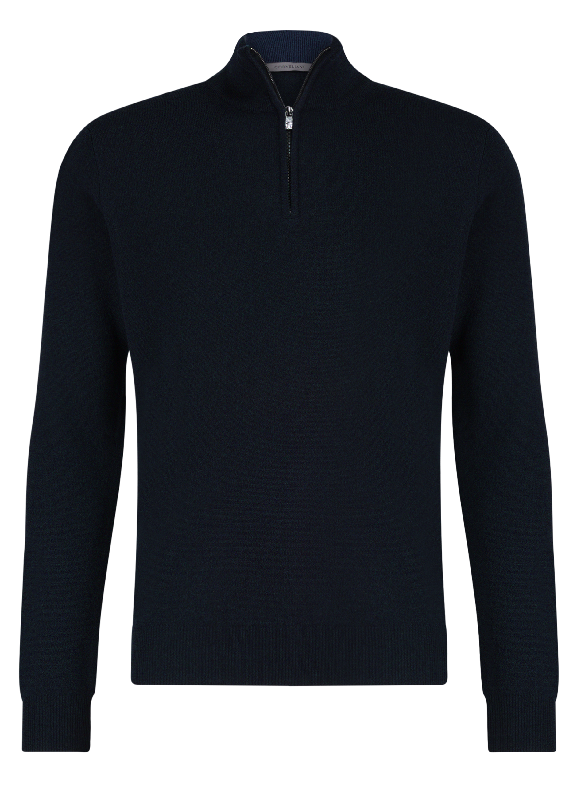 Half-zip vest van wol en cashmere | BLUE NAVY