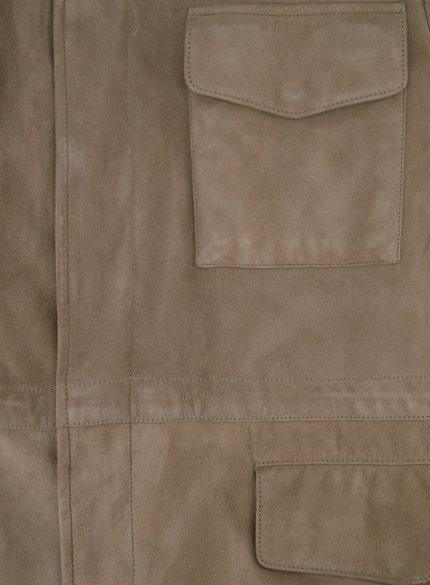 Traveller jacket van suède en cashmere | TAUPE BEIGE