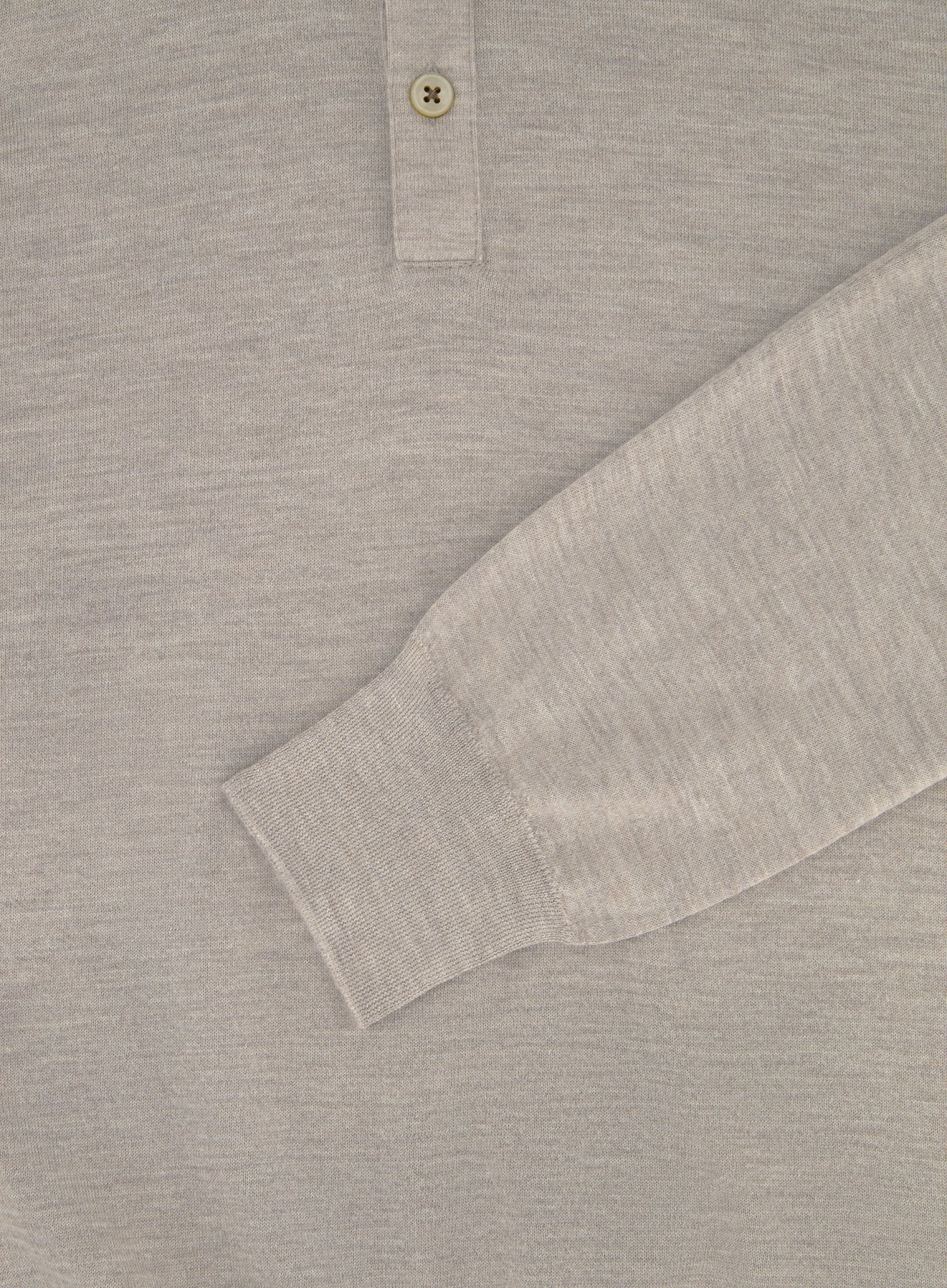 Poloshirt van cashmere | TAUPE