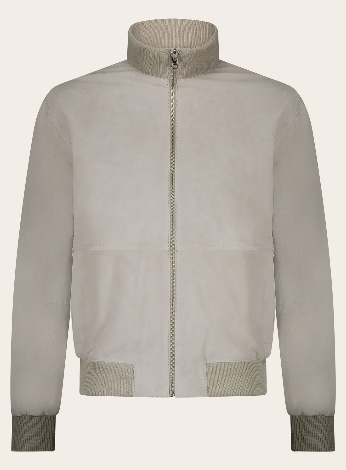 Reversible bomber van suède | Beige