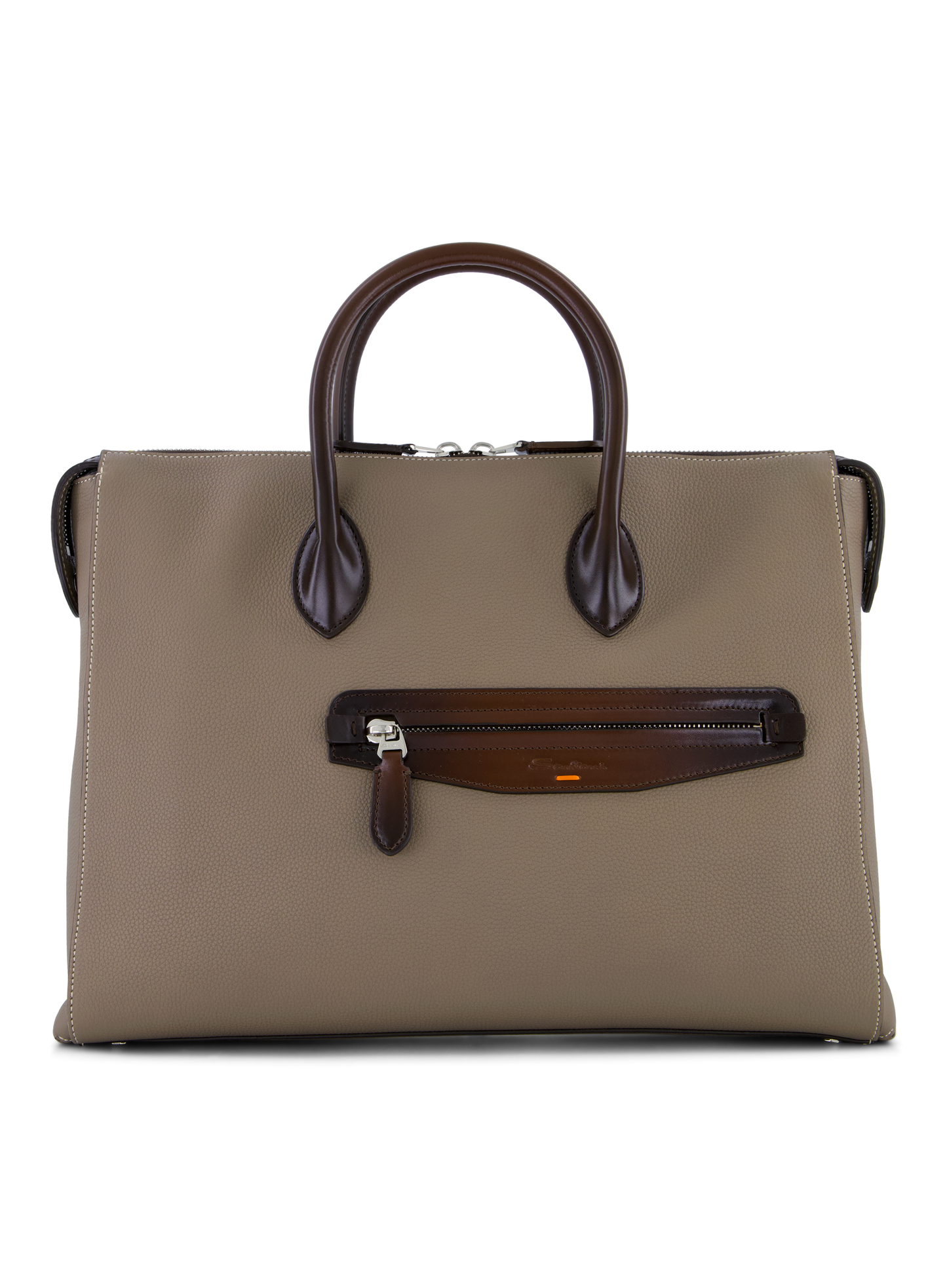 Laptop tas van leer | TAUPE