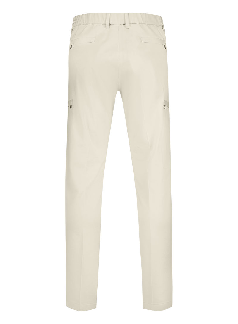Pantalon van zijde en katoen | L.Beige 
