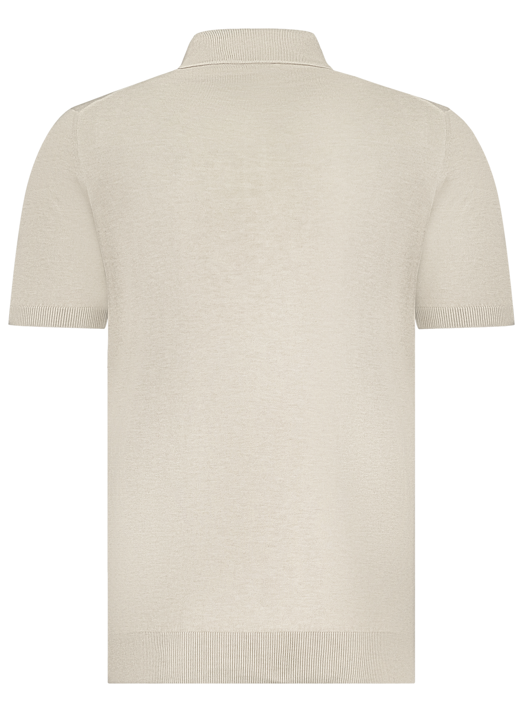 Buttonless polo van zijde | Beige