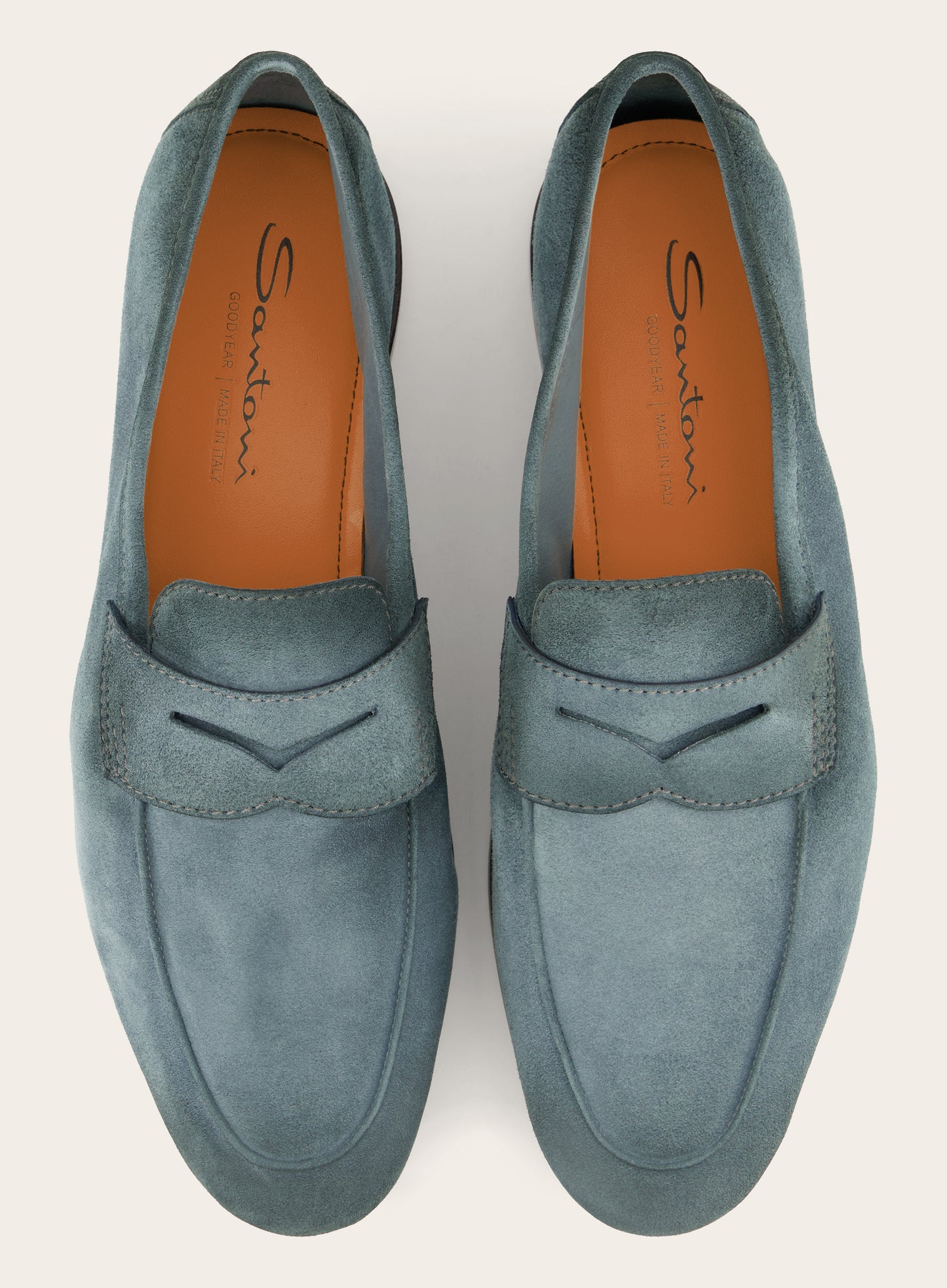 Penny loafers van suède | Blauw