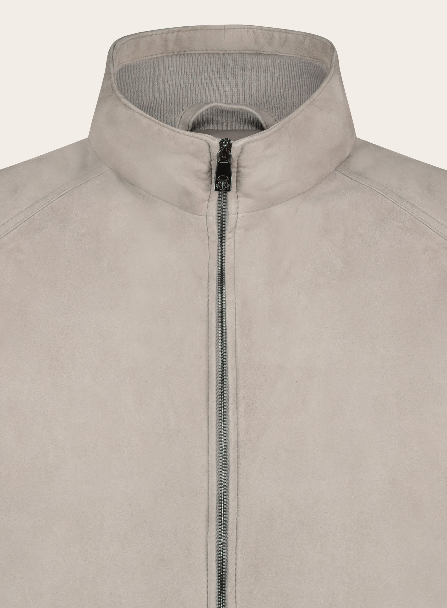 Slim-fit bodywarmer van Suède | Beige