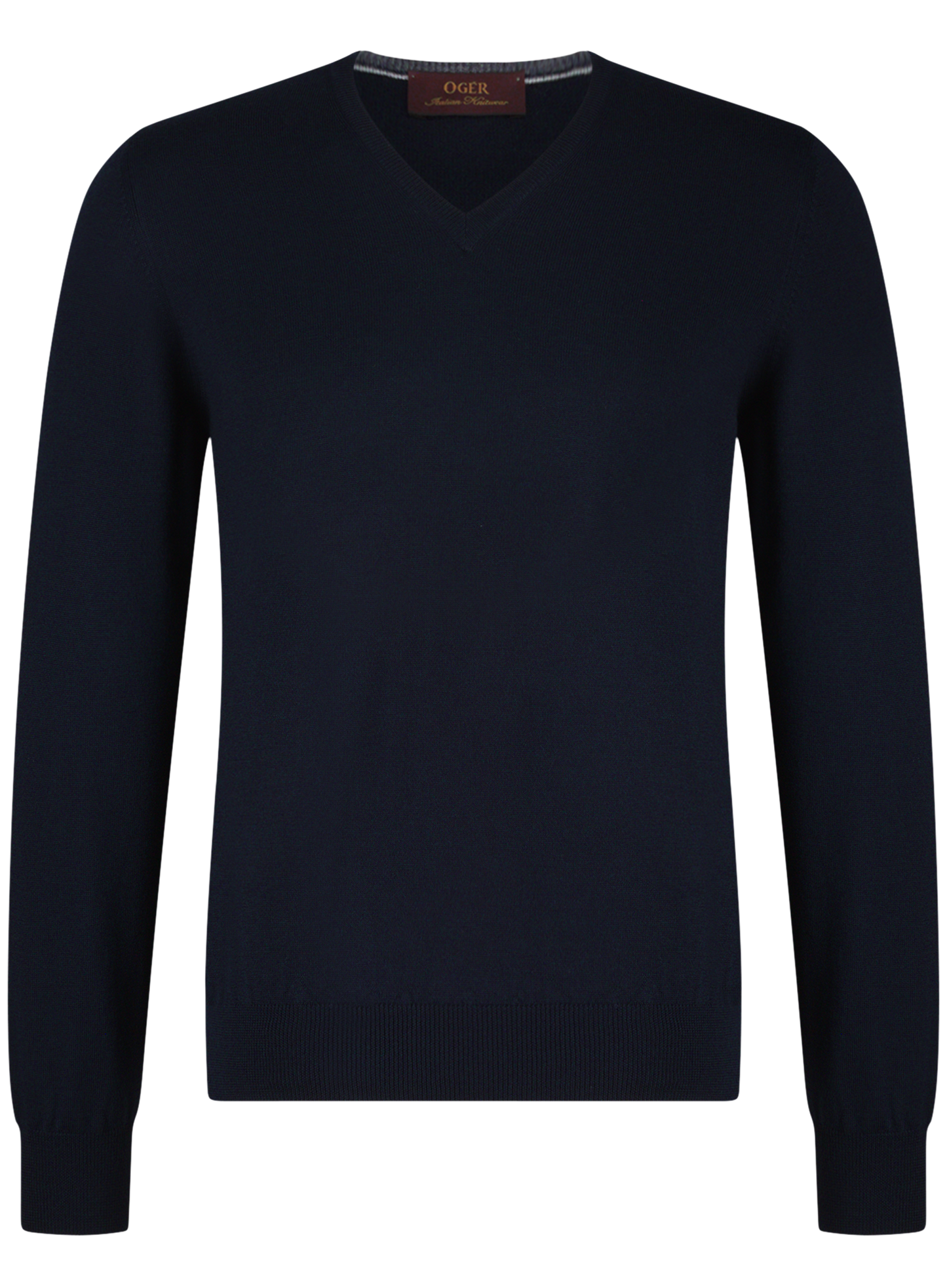 V-hals trui van virgin wol | BLUE NAVY