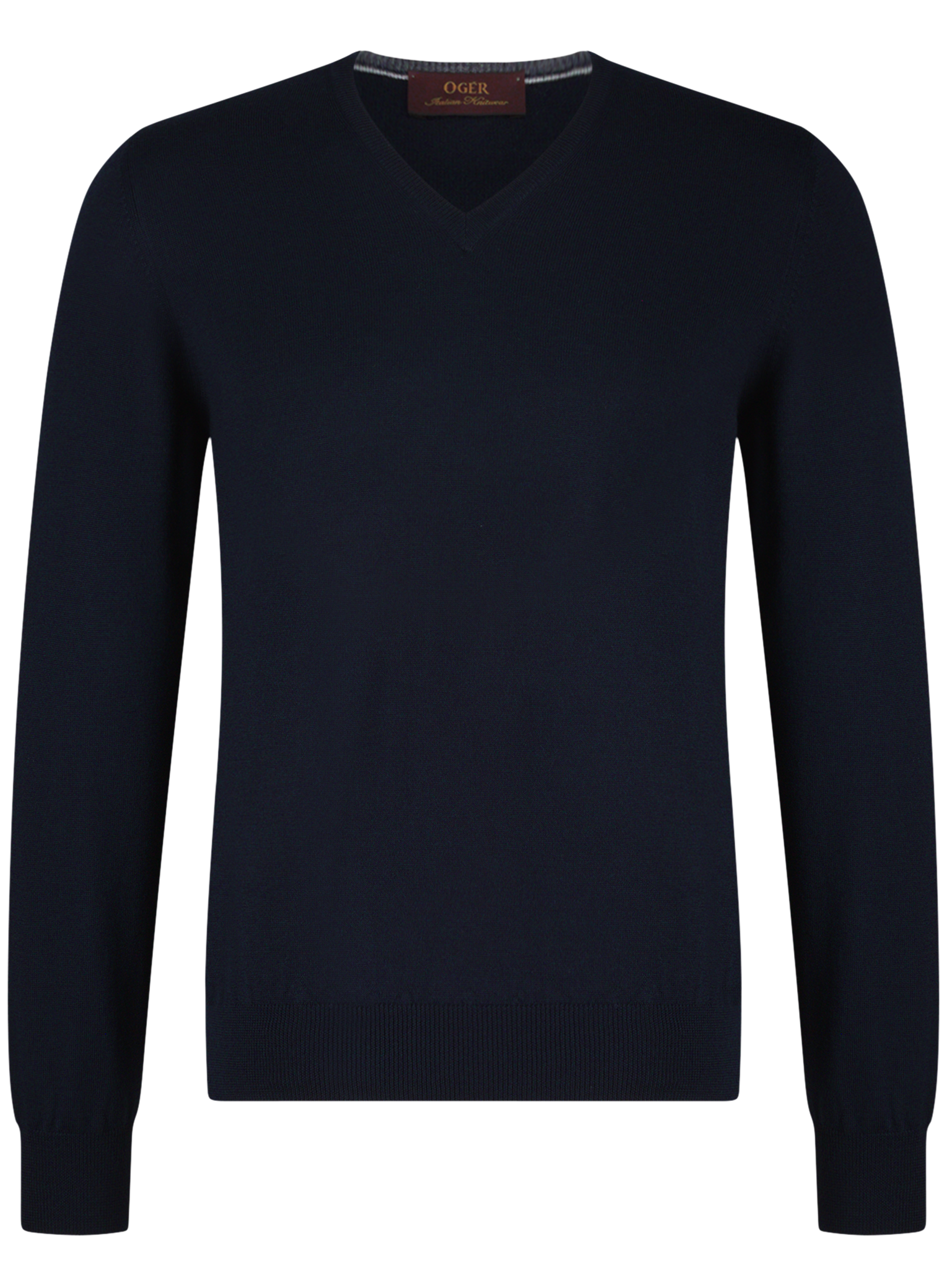 V-hals trui van virgin wol | BLUE NAVY