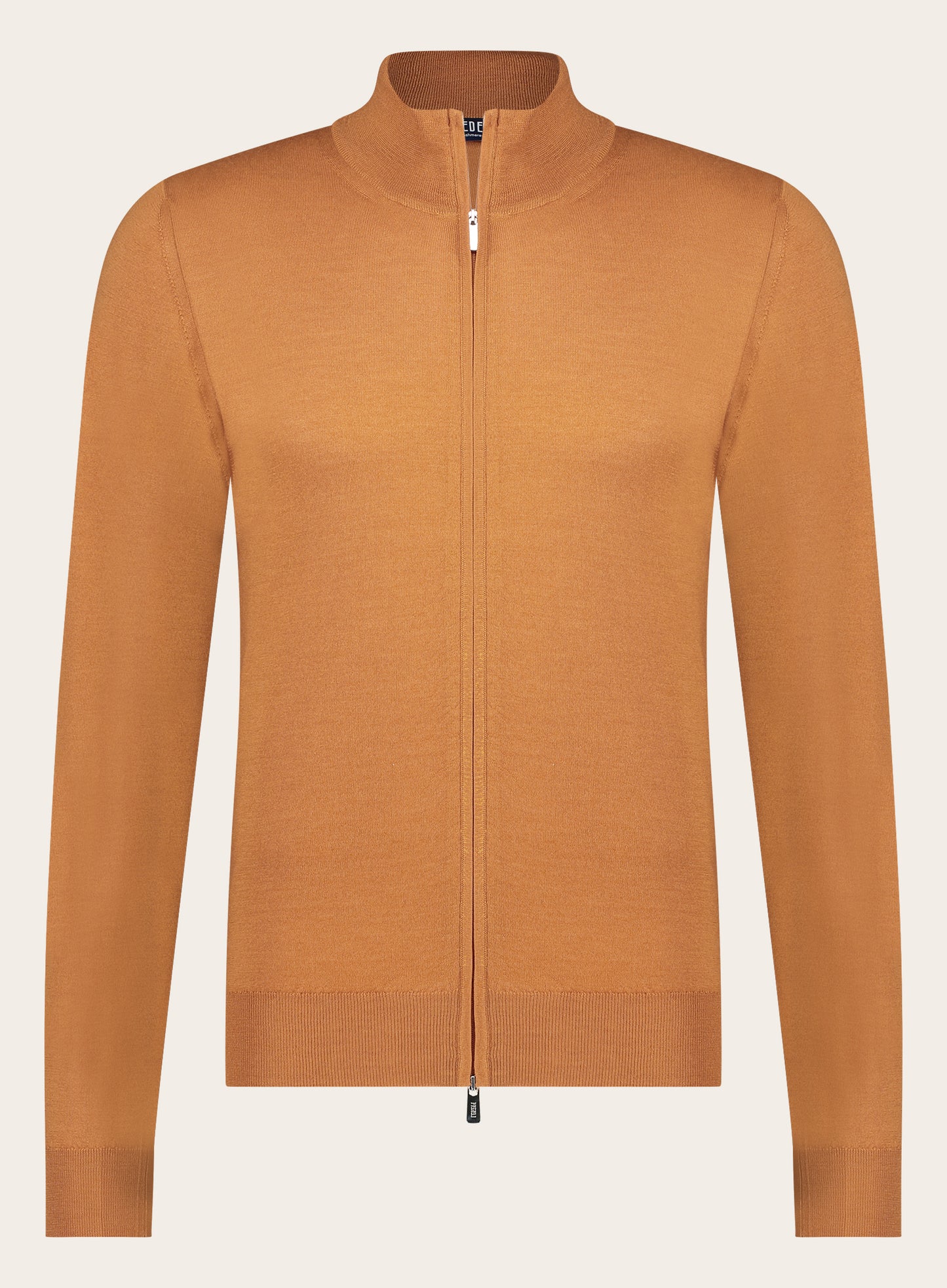 Slim-fit ritsvest van cashmere en zijde | Oranje