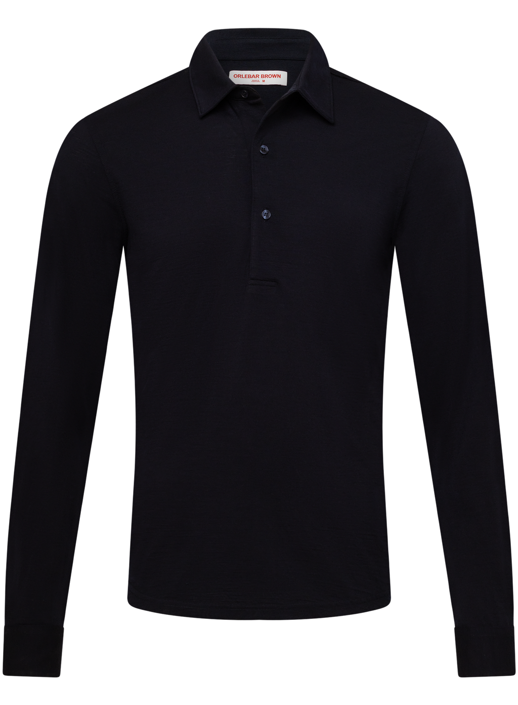 Polo met lange mouwen van wol | BLUE NAVY