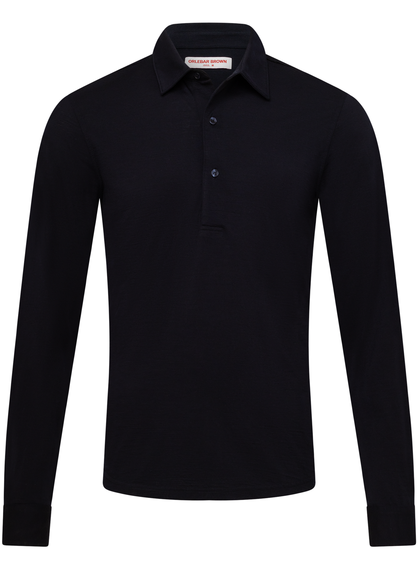 Polo met lange mouwen van wol | BLUE NAVY