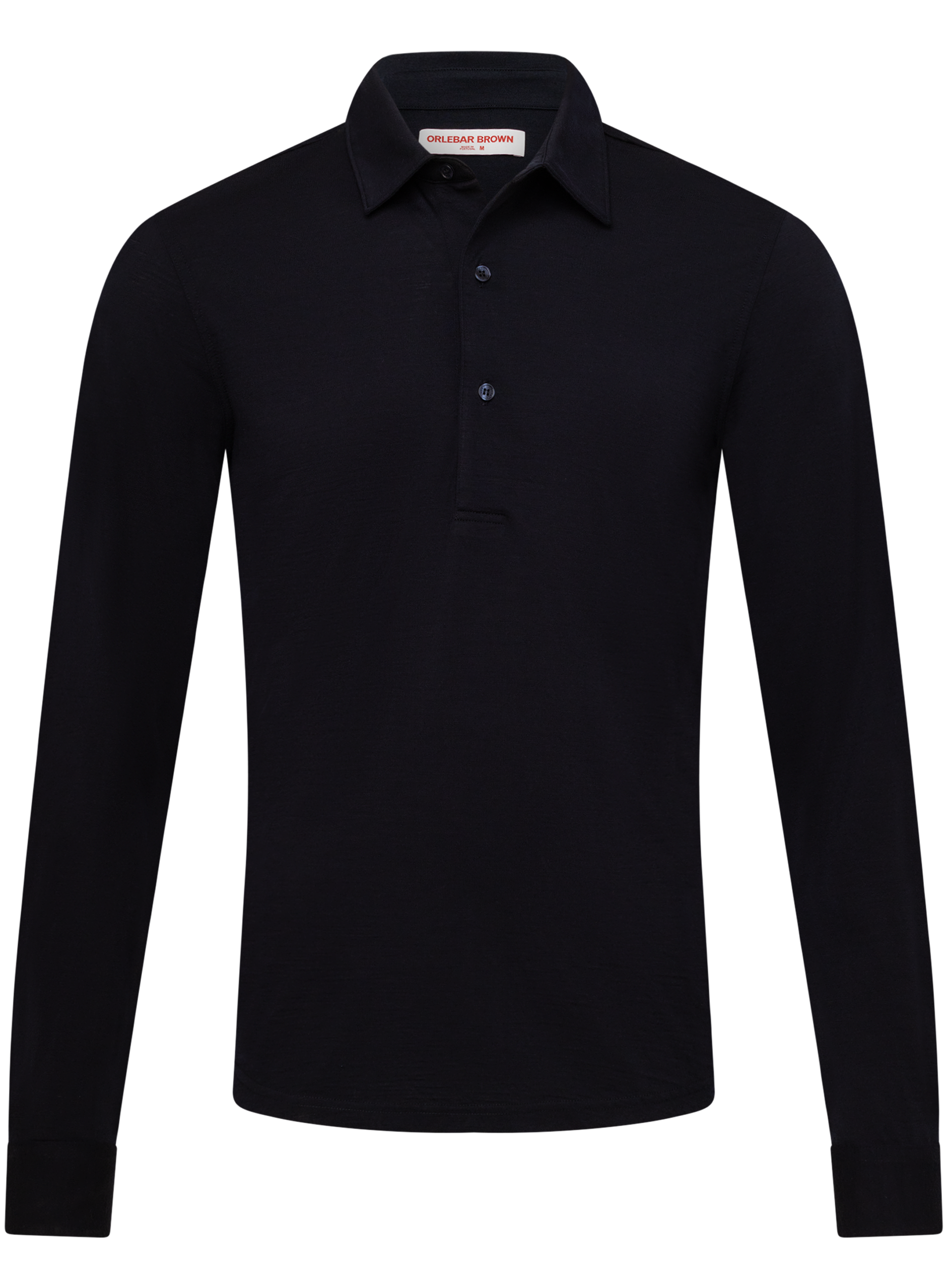 Polo met lange mouwen van wol | BLUE NAVY