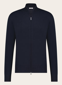 Ritsvest met openstaande kraag | BLUE NAVY