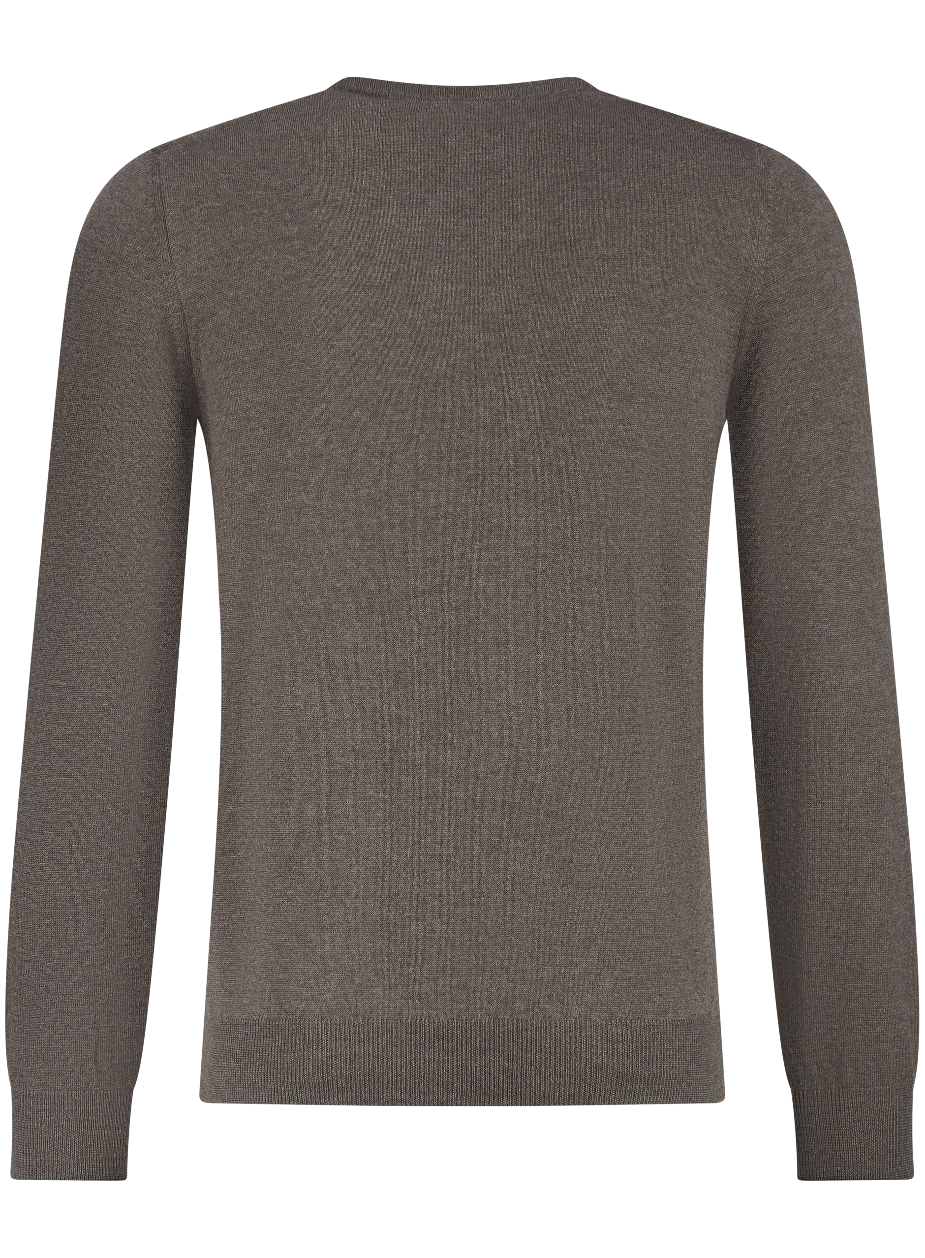 Longsleeve crewneck van wol | Beige-Bruin