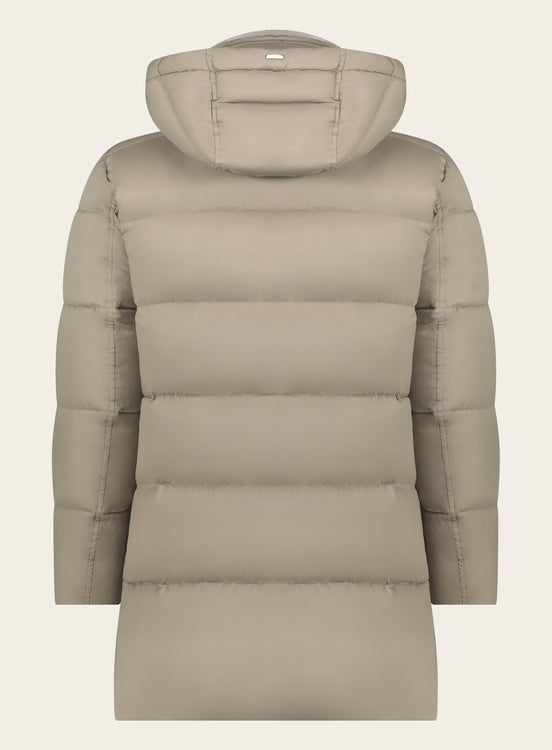Gewatteerde Parka van donsveren | TAUPE