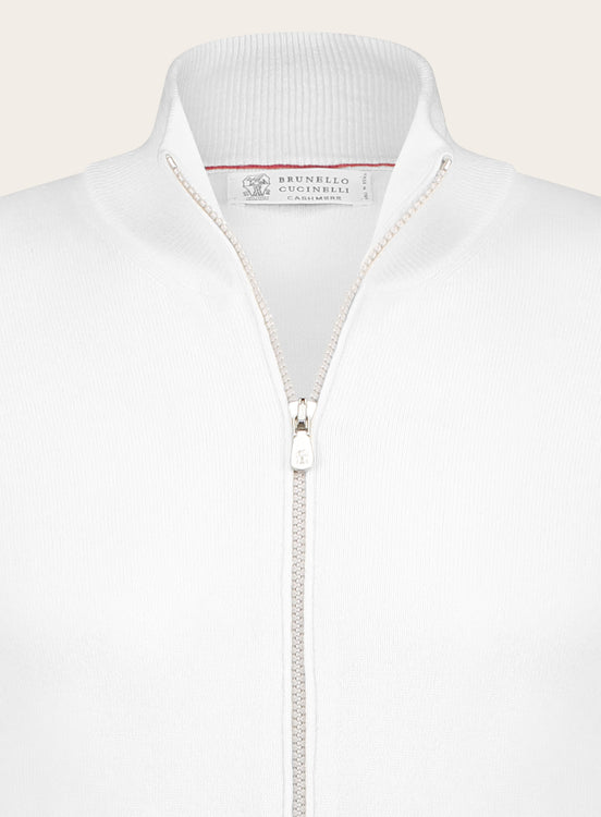 Slim-fit ritsvest van cashmere | ROOM-WIT