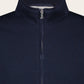 Slim-fit wollen-katoenen ritsvest | BLUE NAVY