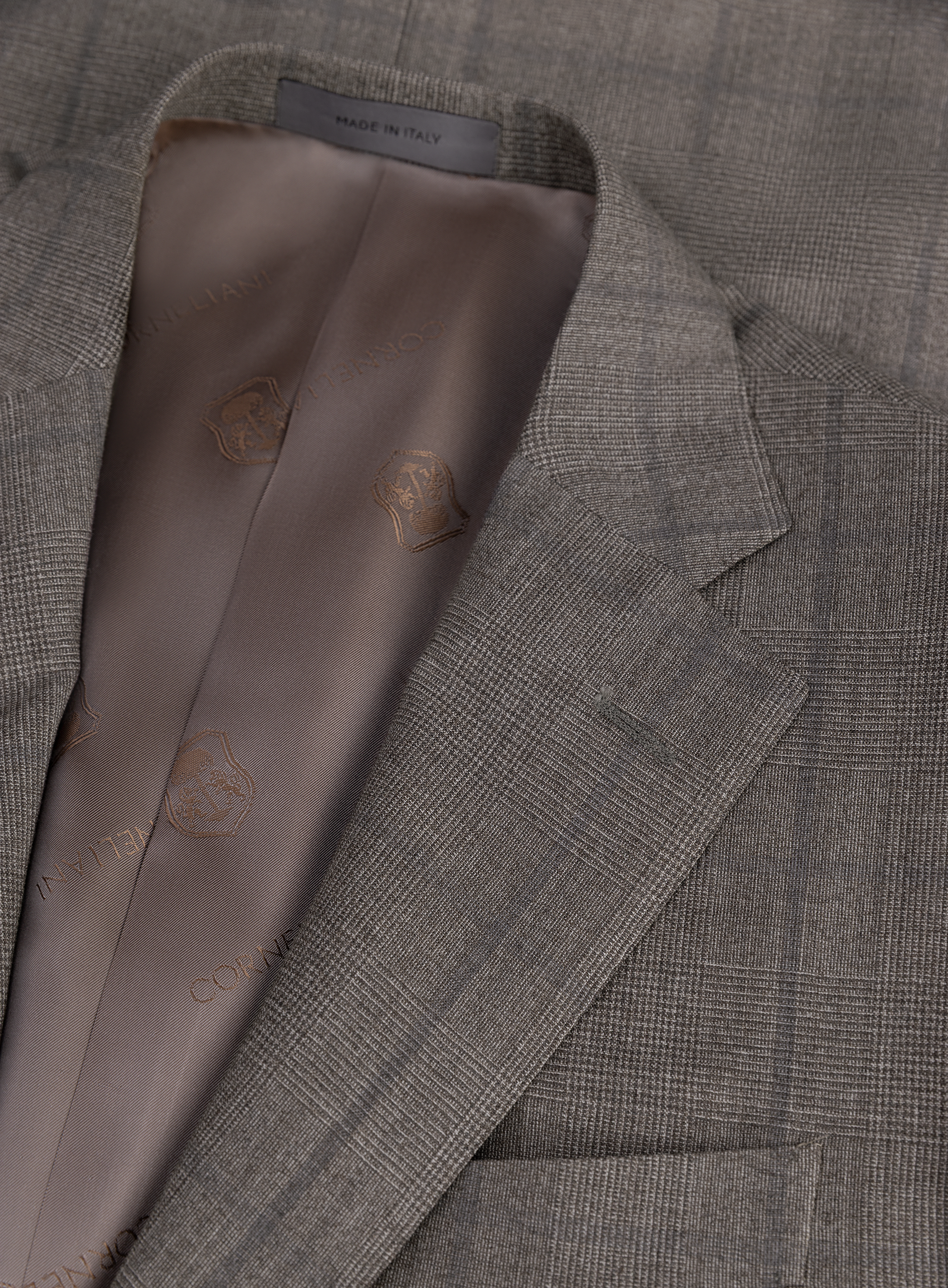 Geruit pak van wol | FULL_WIDTH | TAUPE GRIJS