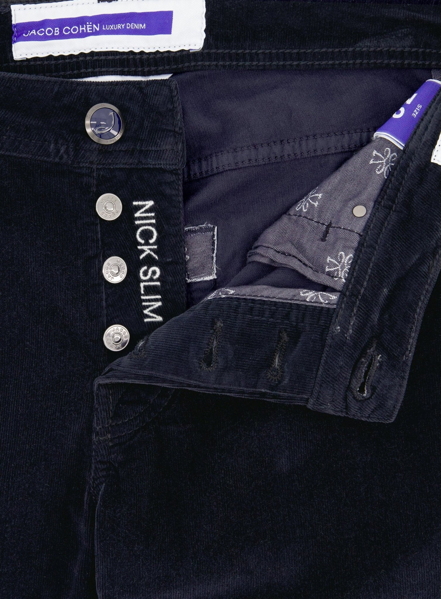 Nick Slim-fit Geribde Jeans | BLUE NAVY