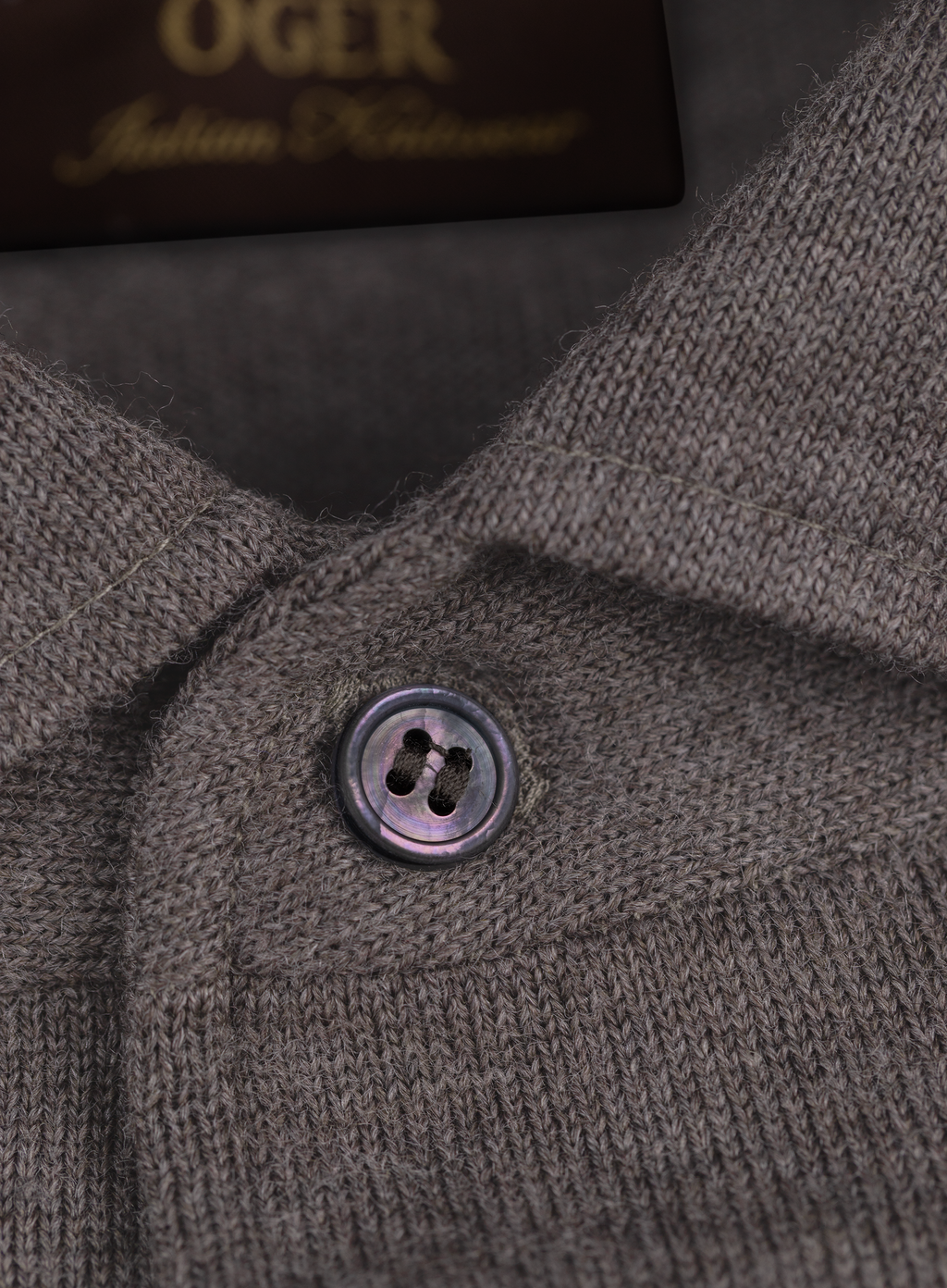 Lange mouwen polo van virgin wol | FULL_WIDTH | TAUPE BRUIN