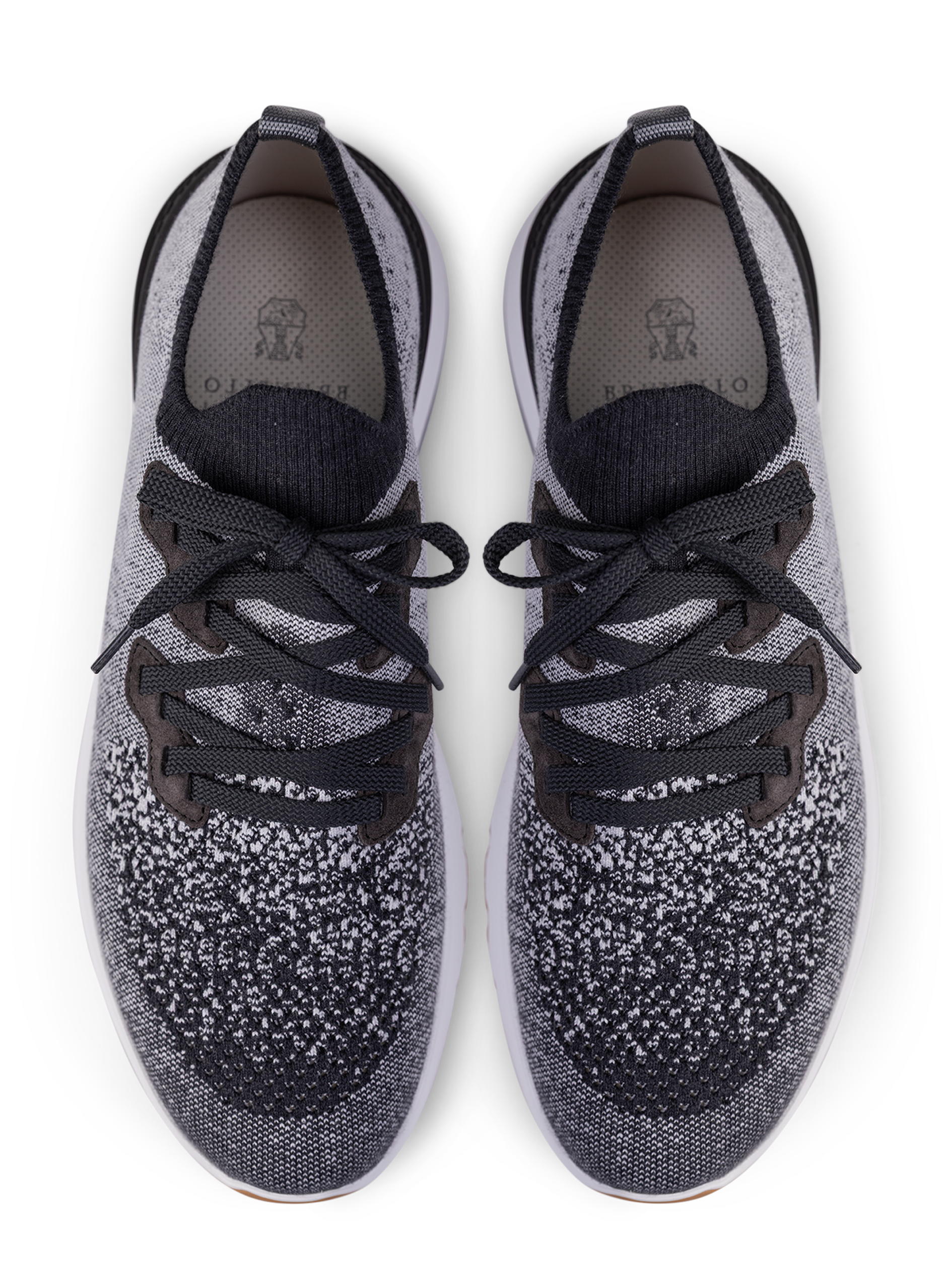 Knitted low-top sneakers | Zwart Melee
