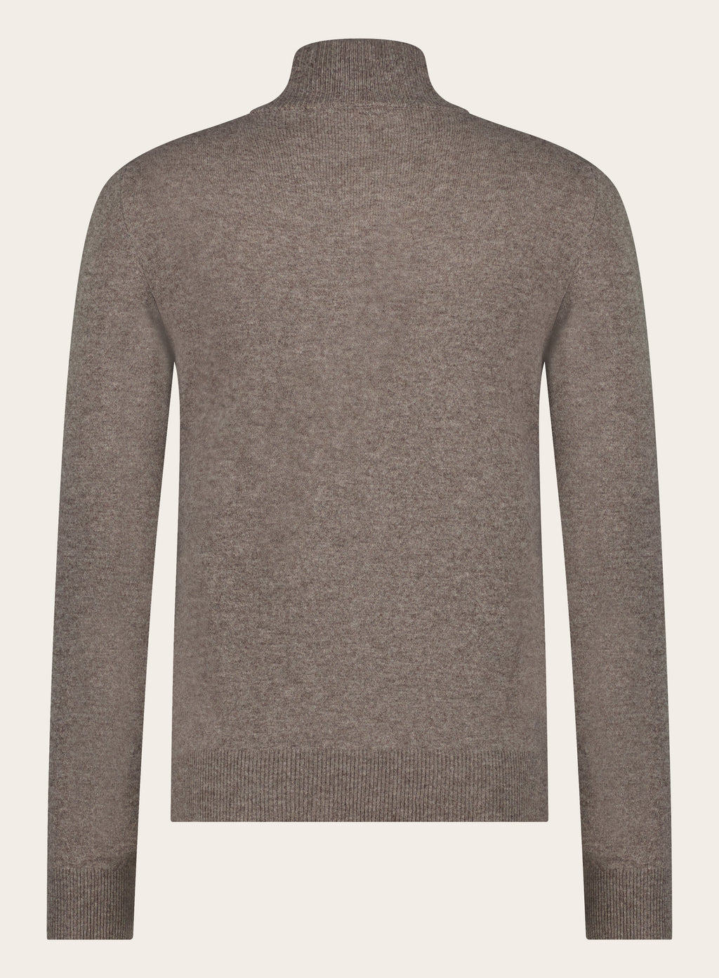 Half-zip van wol en cashmere |TAUPE BRUIN