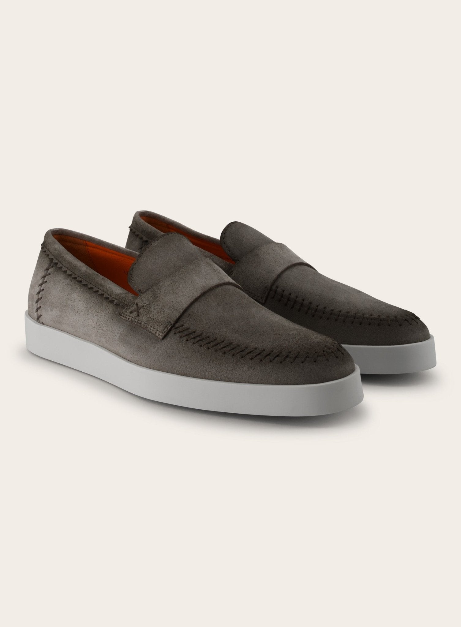 Penny loafers van suède | TAUPE