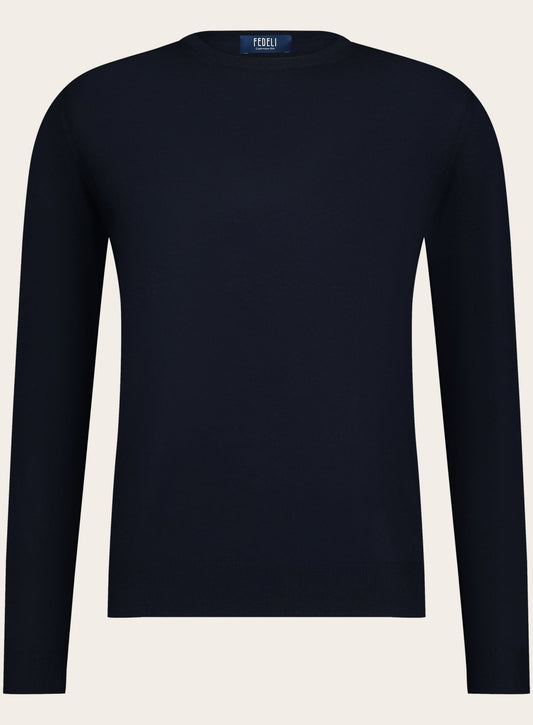 Crewneck van cashmere | Blue Navy