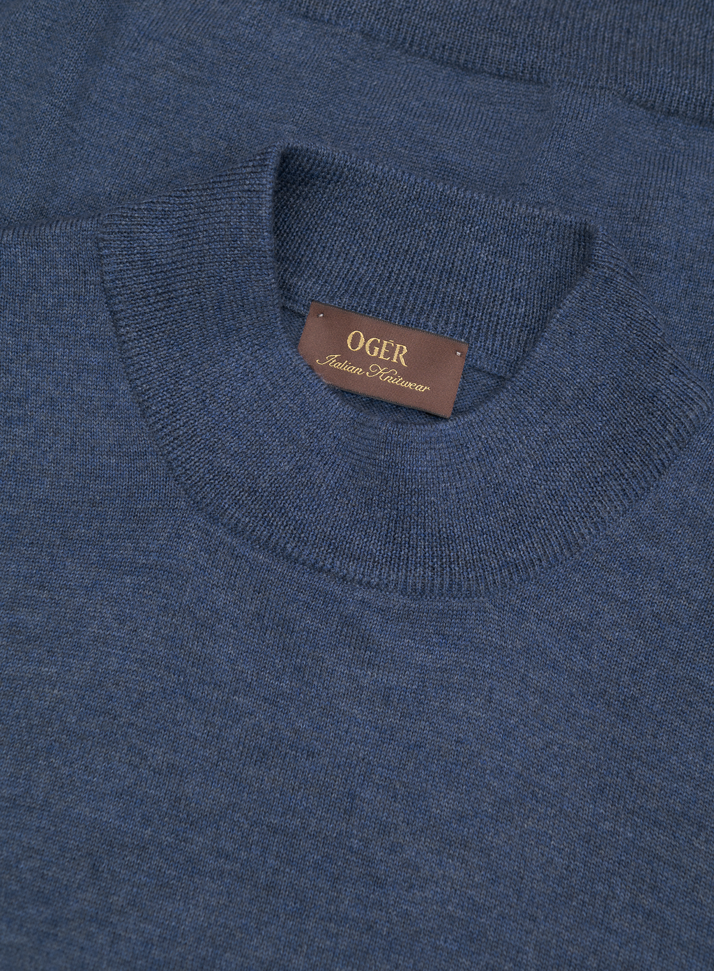 Mockneck trui van virgin wol | FULL_WIDTH | JEANS BLAUW