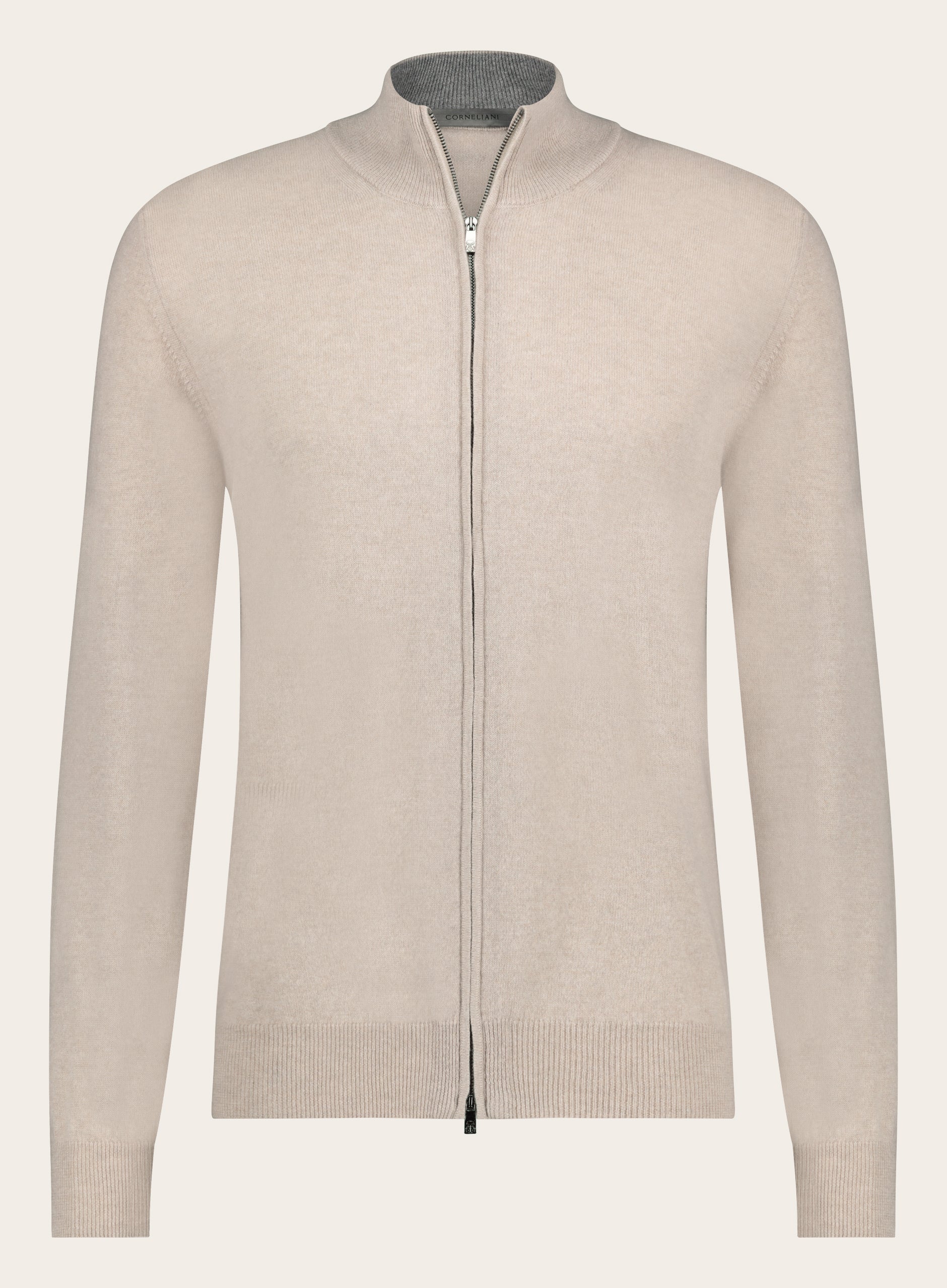 Ritsvest van wol en cashmere | Beige