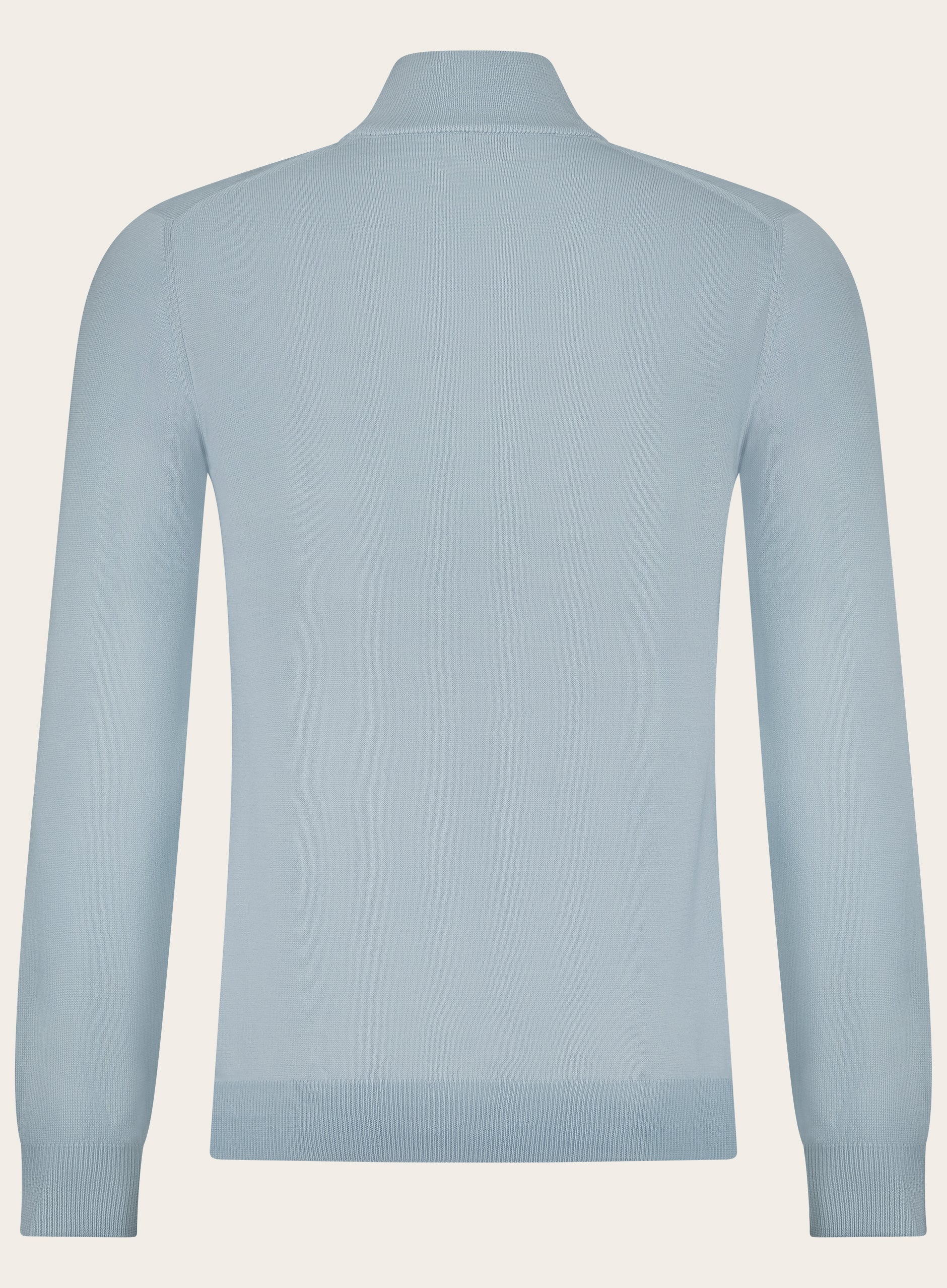 Half-zip trui van wol | L.Blauw