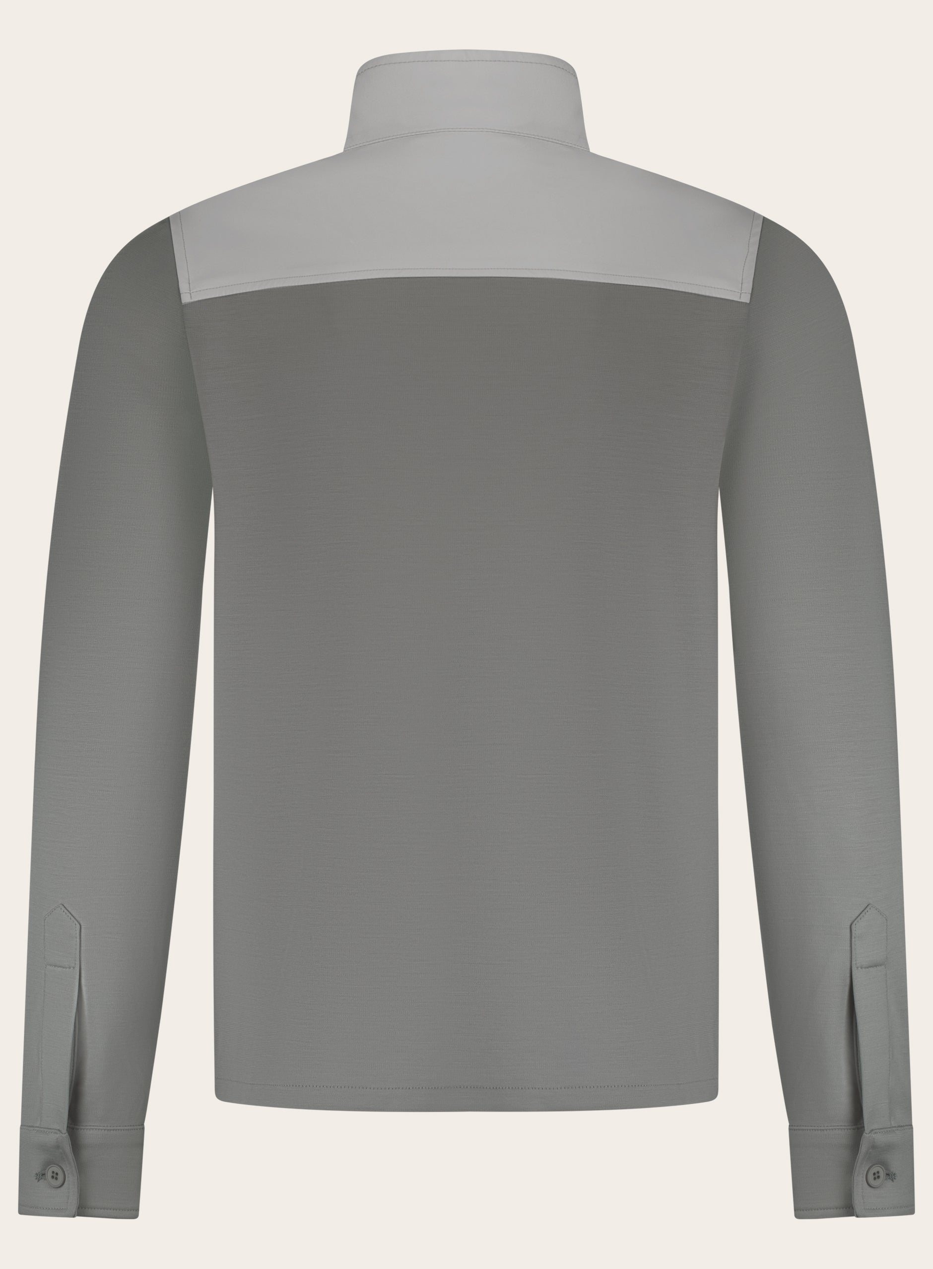 Key overshirt met opstaande kraag | L.Grijs