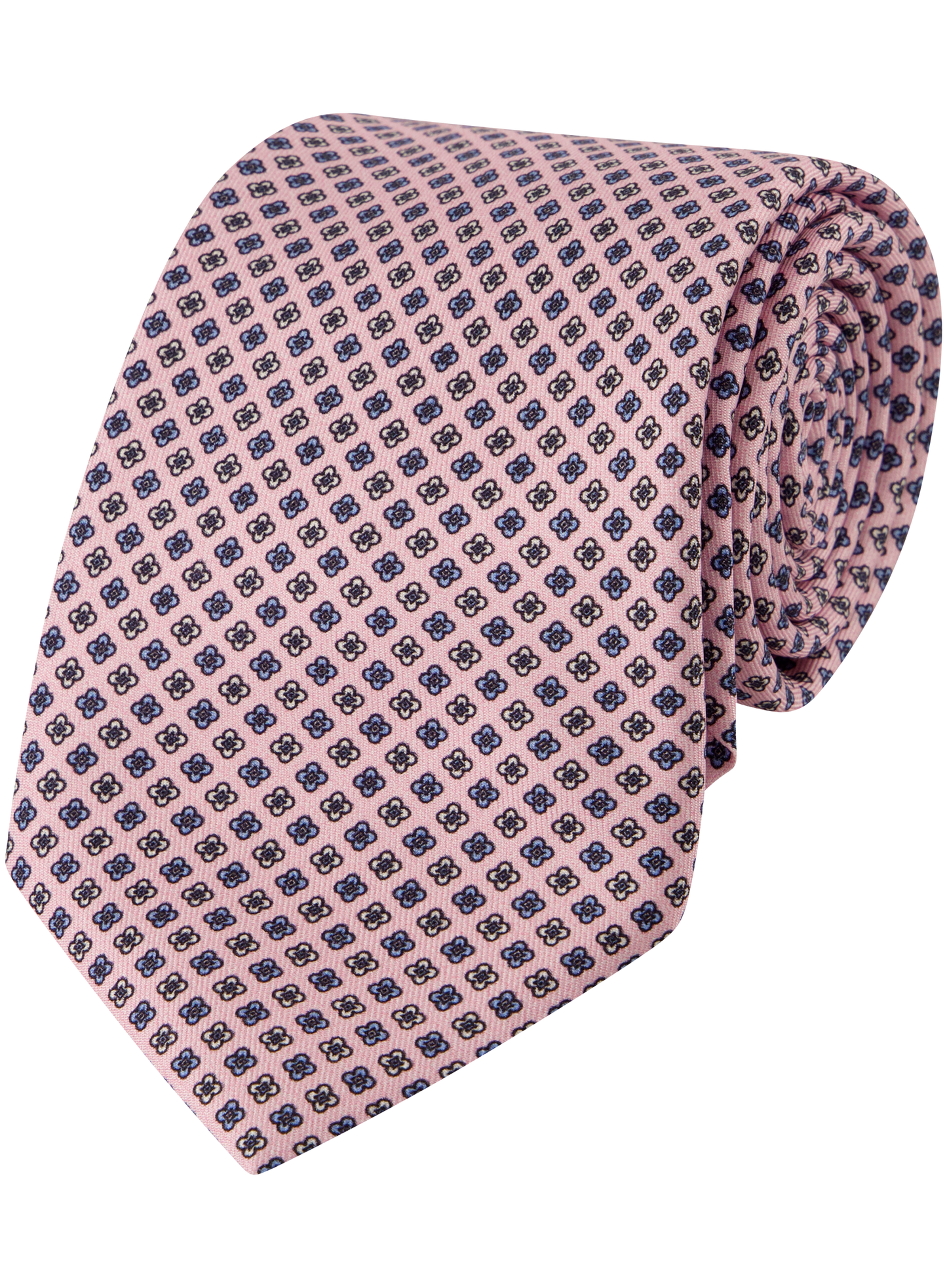 Stropdas van zijde met bloemenprint | ROZE