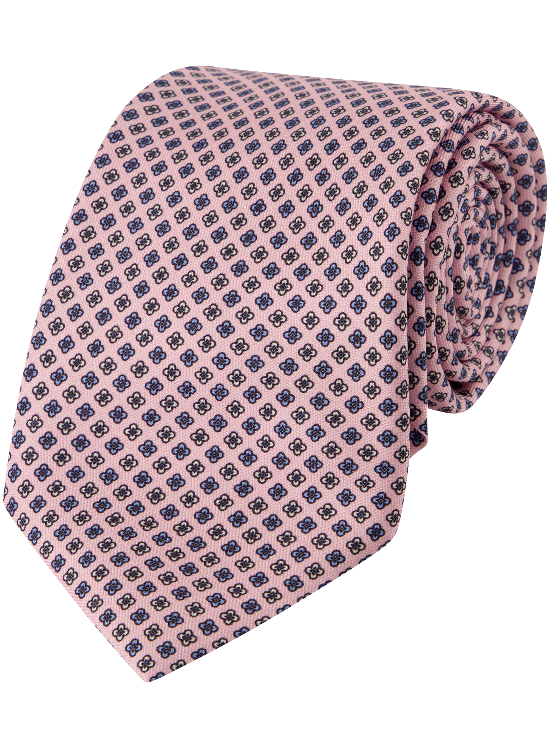 Stropdas van zijde met bloemenprint | ROZE