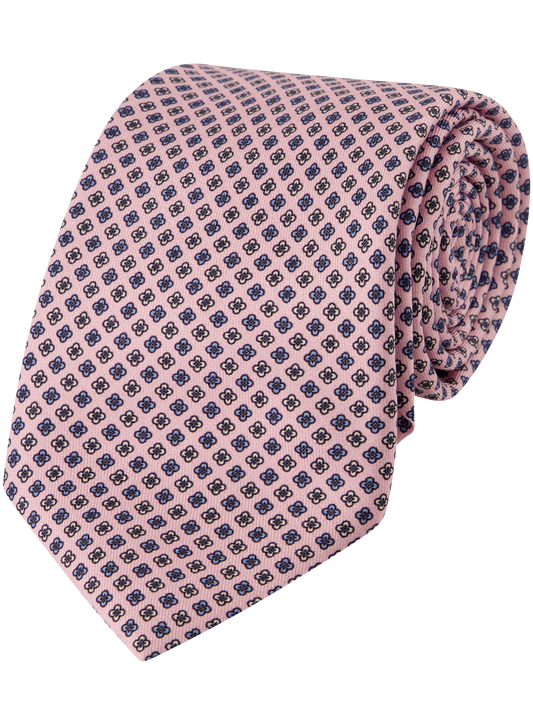 Stropdas van zijde met bloemenprint | ROZE