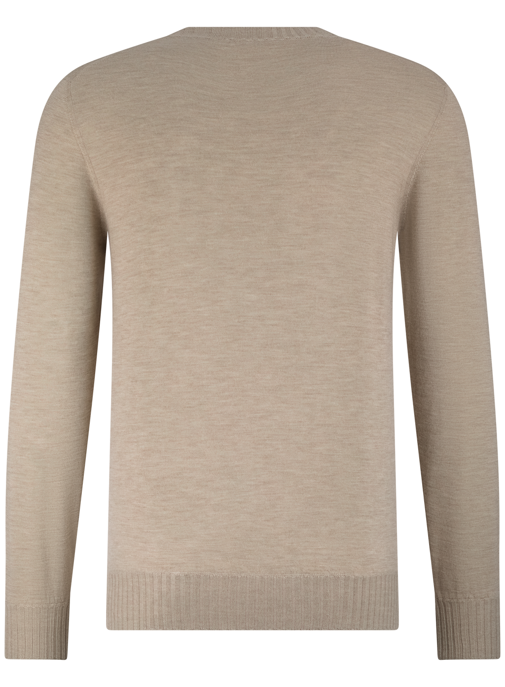 Crewneck met lange mouwen van cashmere | TAUPE